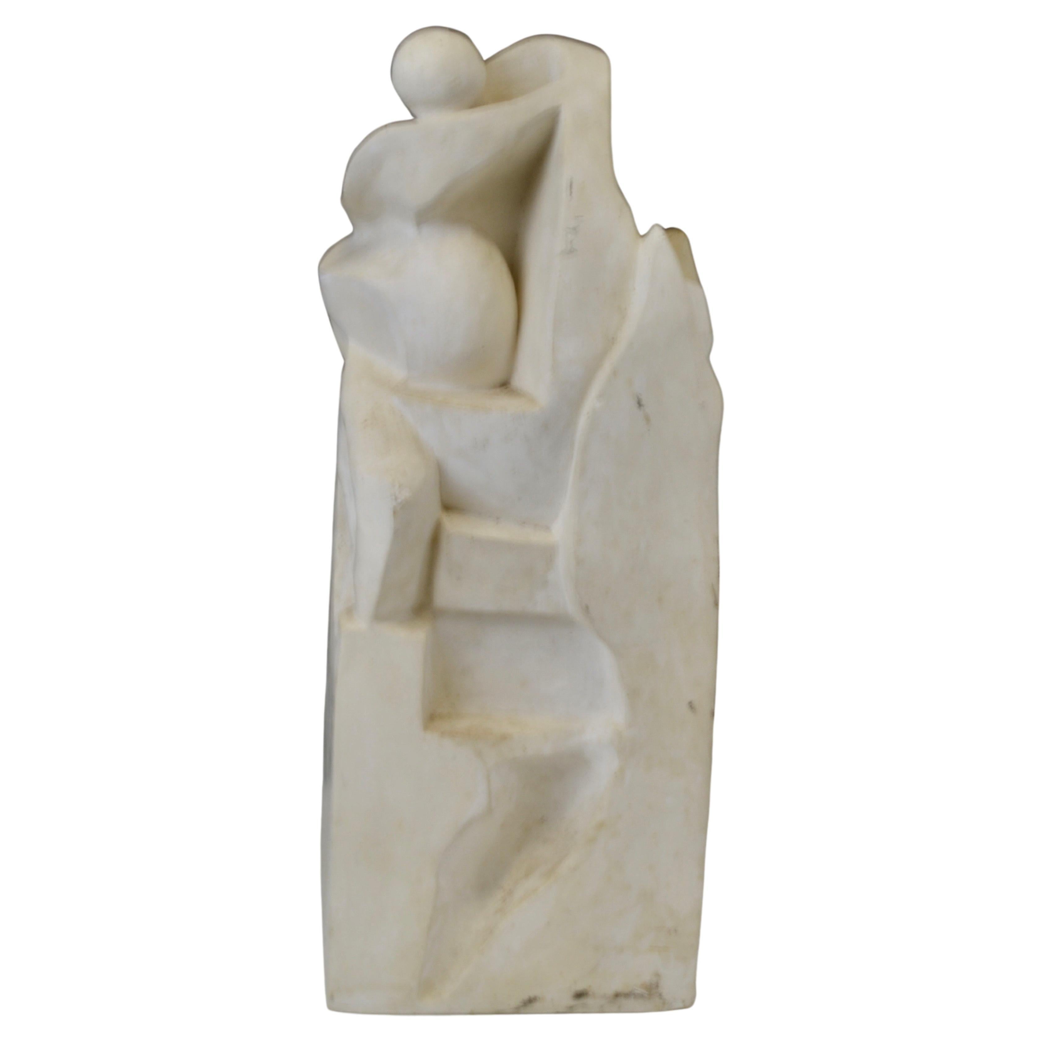 Hollywood Regency Sculpture abstraite en plâtre des années 1950 d'origine française. en vente