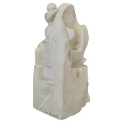 Escultura abstracta de escayola de los años 50 de origen francés.
