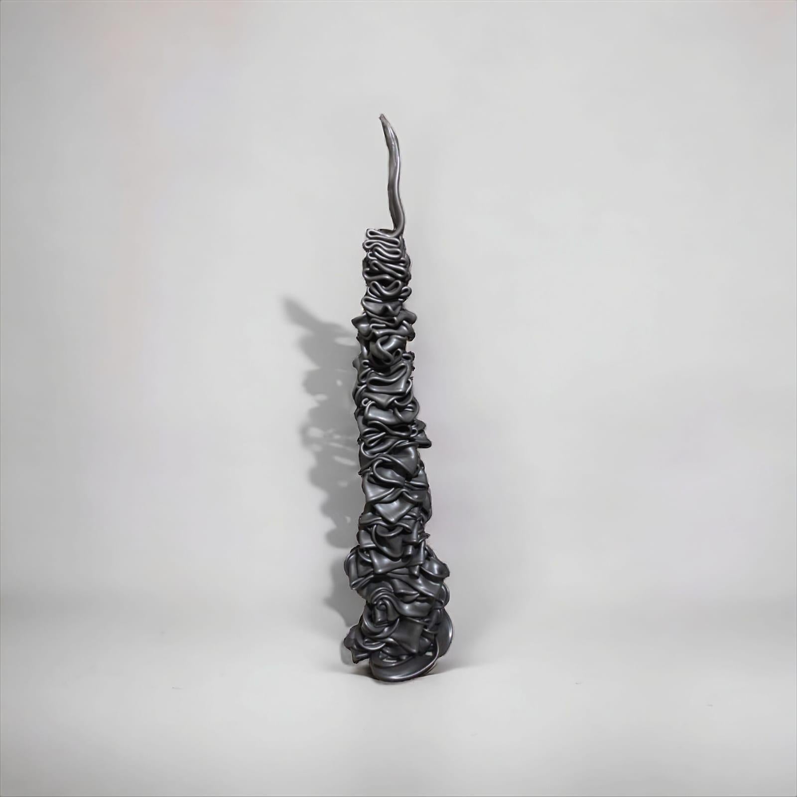 Italian Abstract Plastic Black Snake Totem by Justfurnituress Available in vendita