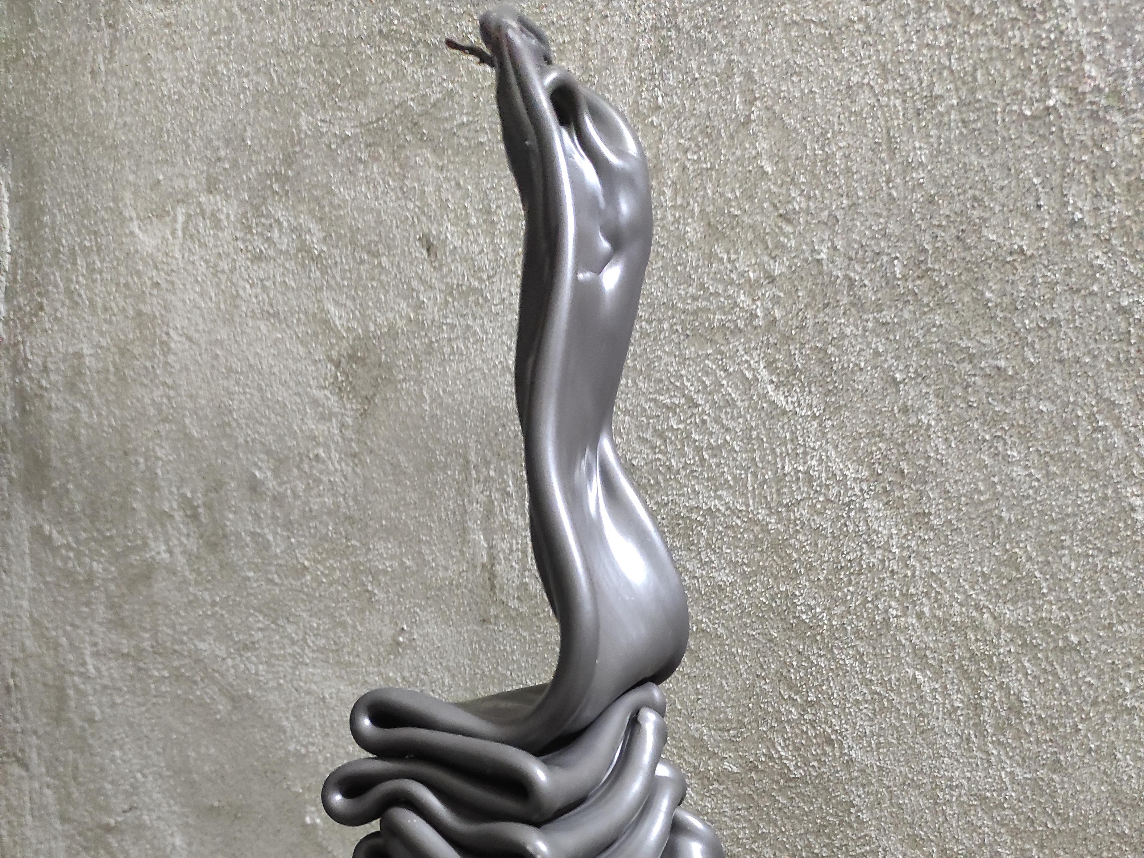Fatto a mano Abstract Plastic Black Snake Totem by Justfurnituress Available in vendita
