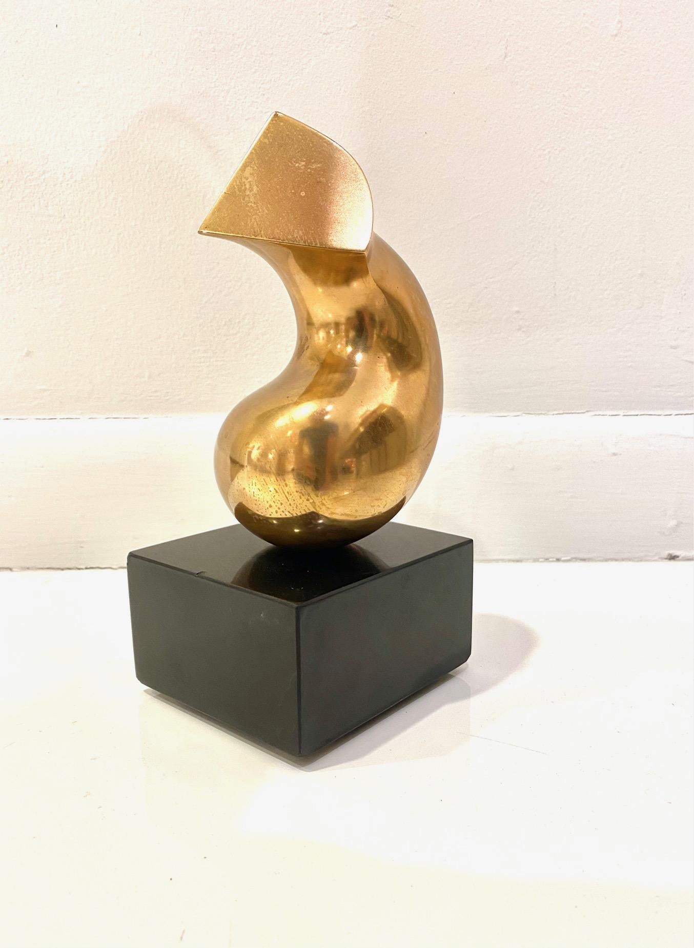 Bronze Abstract polished bronze sculpture by Antonio Grediaga Kieff For Sale