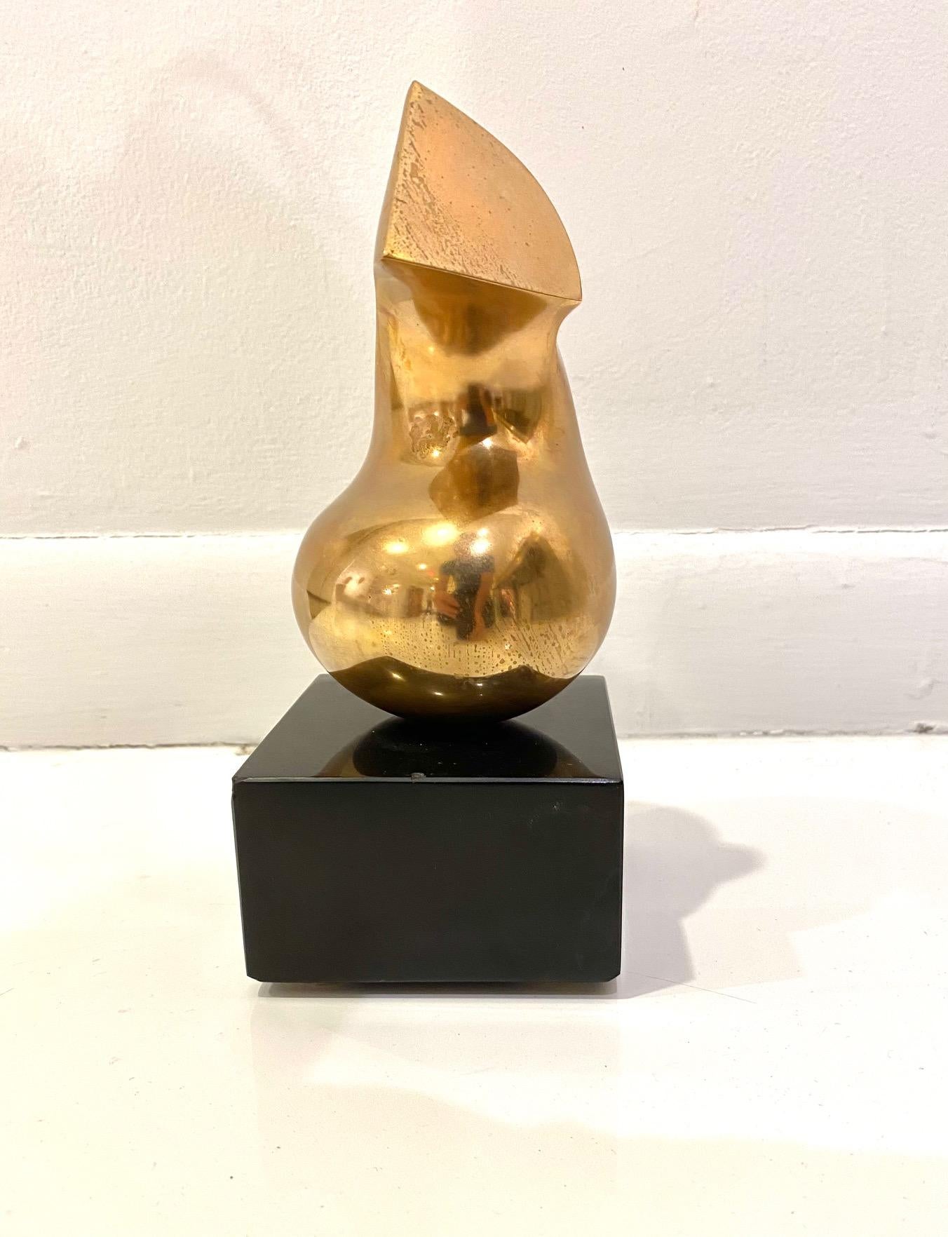 Abstract polished bronze sculpture by Antonio Grediaga Kieff For Sale 1