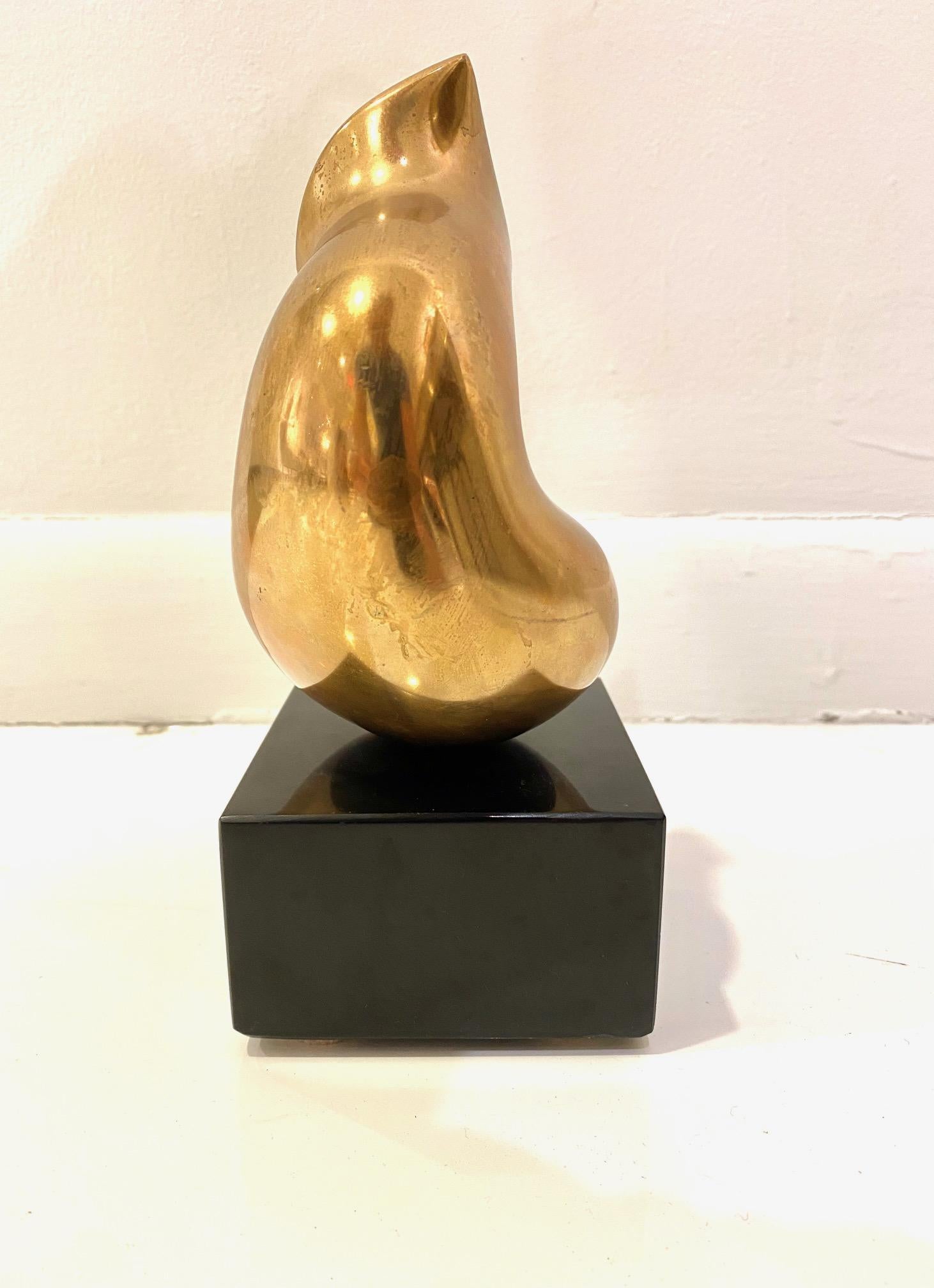 Abstract polished bronze sculpture by Antonio Grediaga Kieff For Sale 3