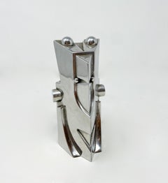 Scultura astratta in acciaio lucido "Astar" di Franz Sartori, anni '70