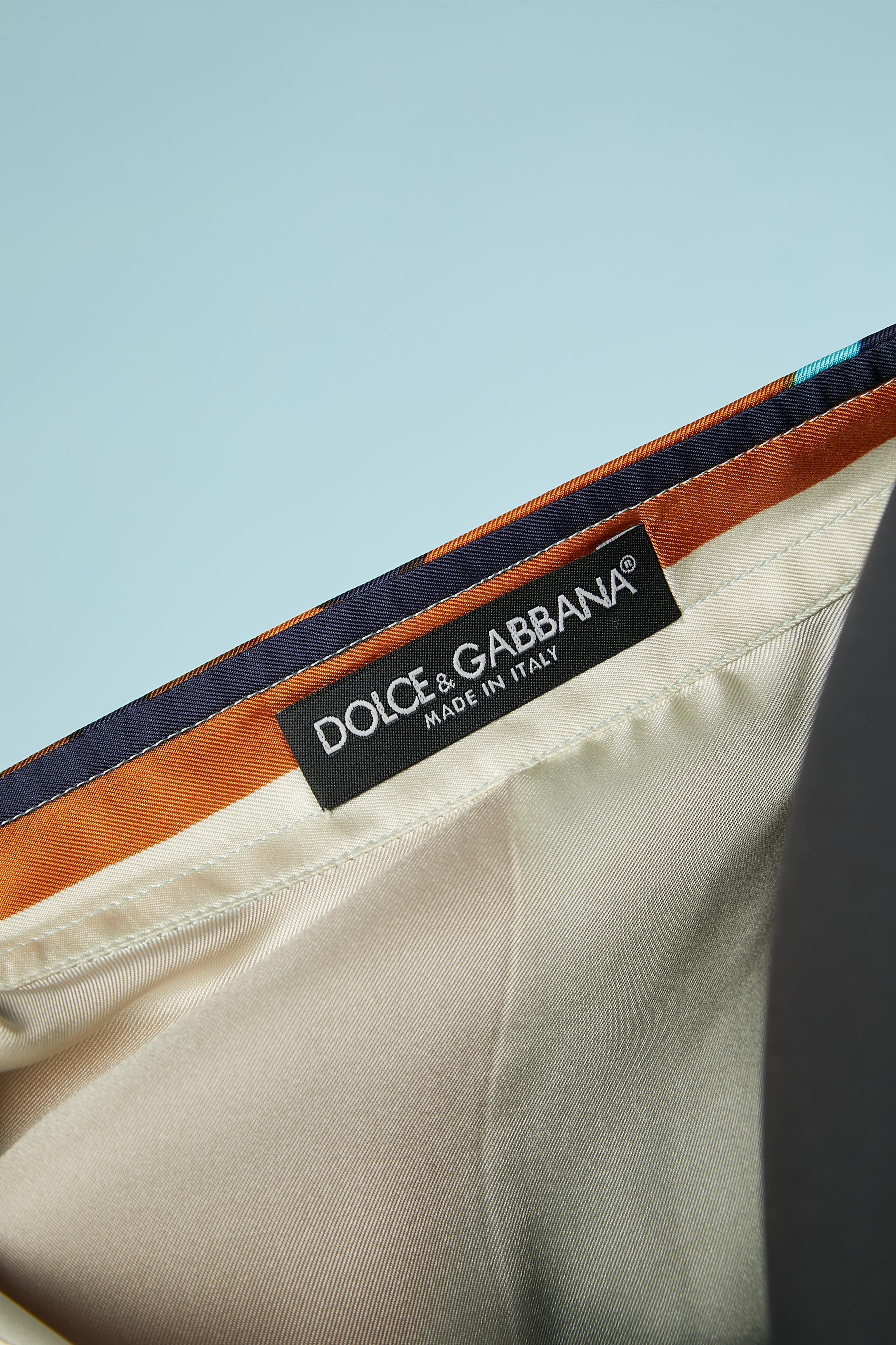 Dolce & Gabbana - Chemise en soie imprimée abstraite  en vente 2