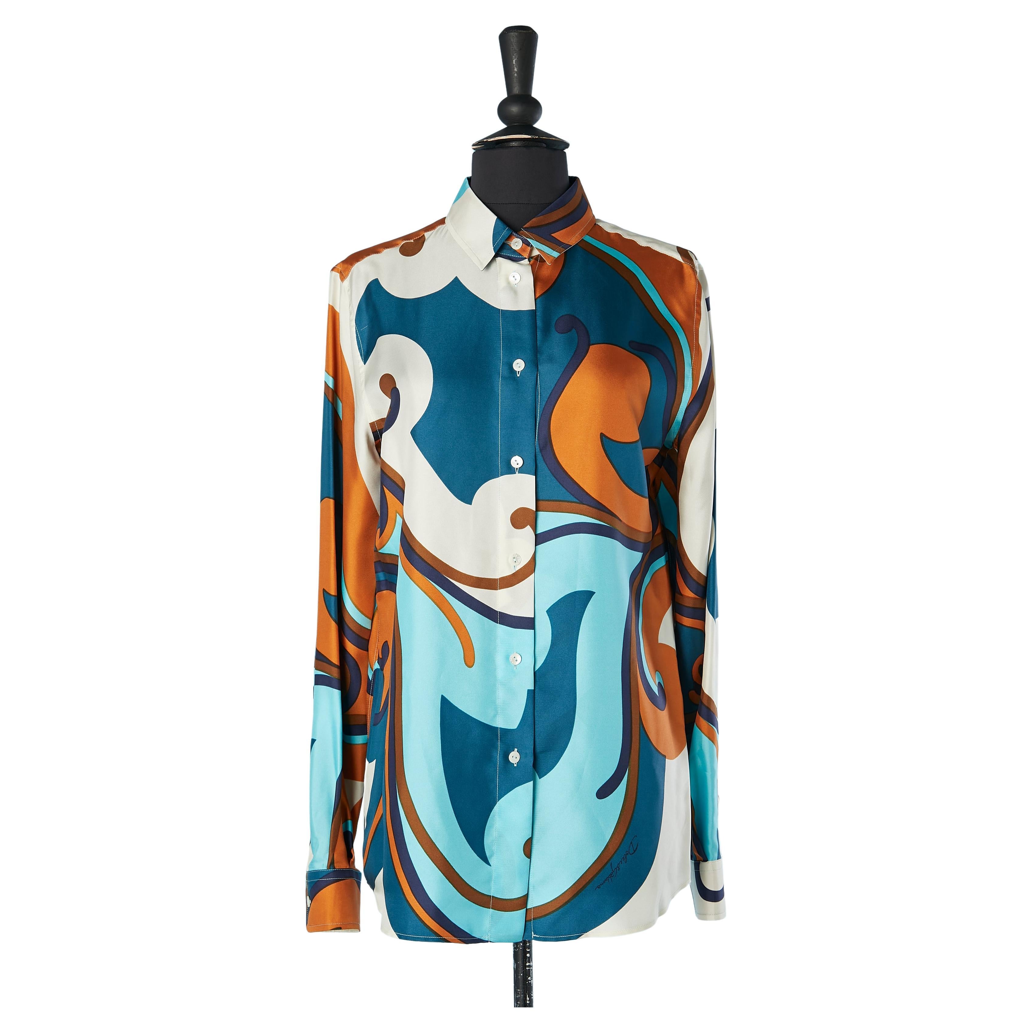 Camisa de seda con estampado abstracto Dolce & Gabbana