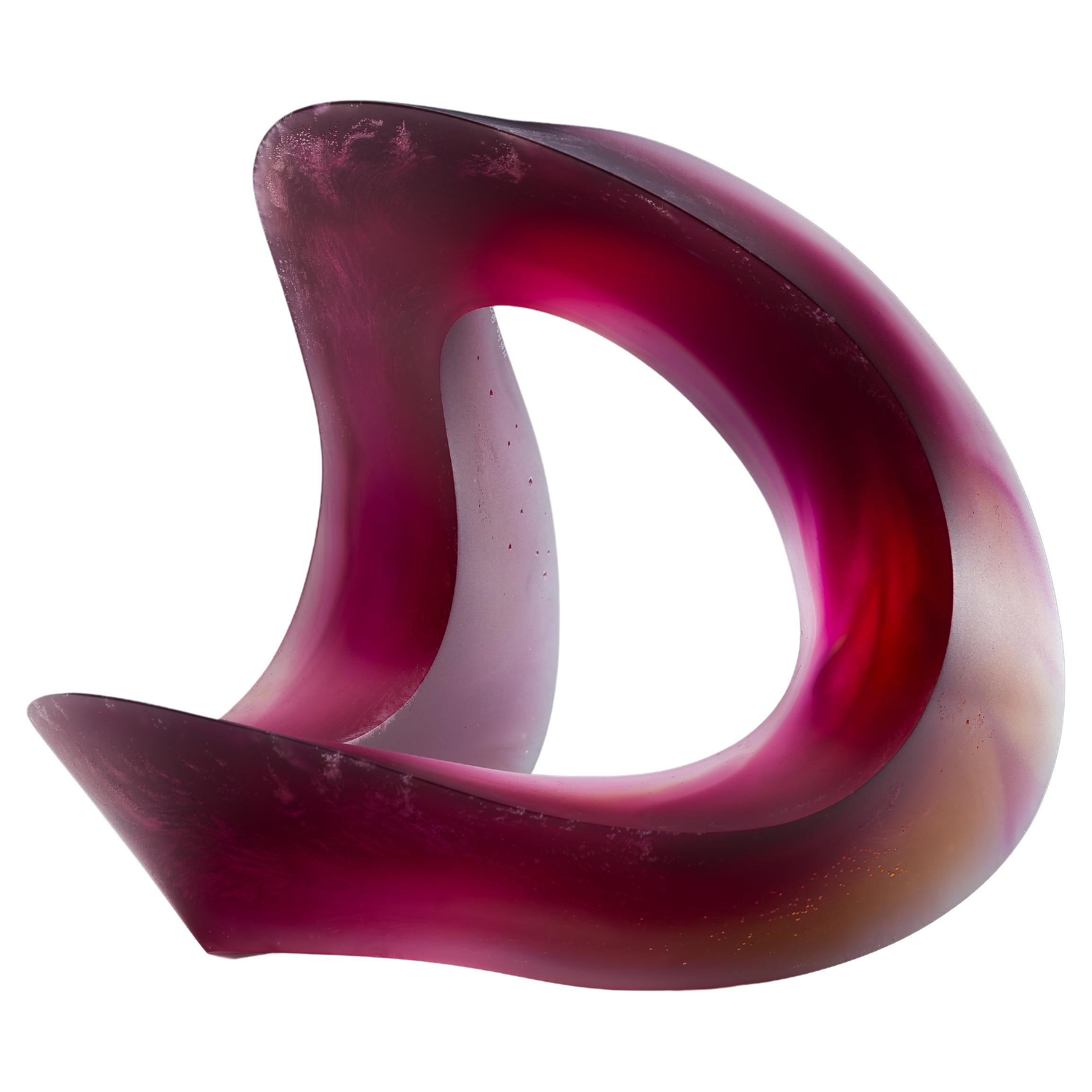Abstract Purple Glass Sculpture, Heike Brachlow
