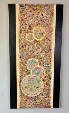 Abstract Rainbow Painting on Canvas