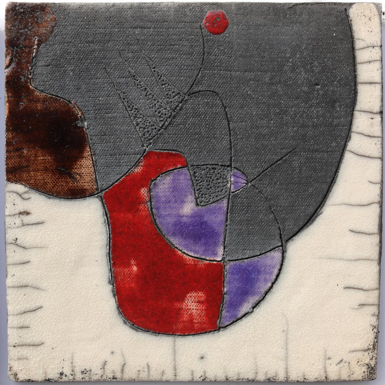 Panel Abstracto de Azulejos Raku de Recuperando Italia en venta 3