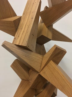 Contemporary Abstract Reclaimed Solid White Oak Wood Assemblage by Dave Lasker