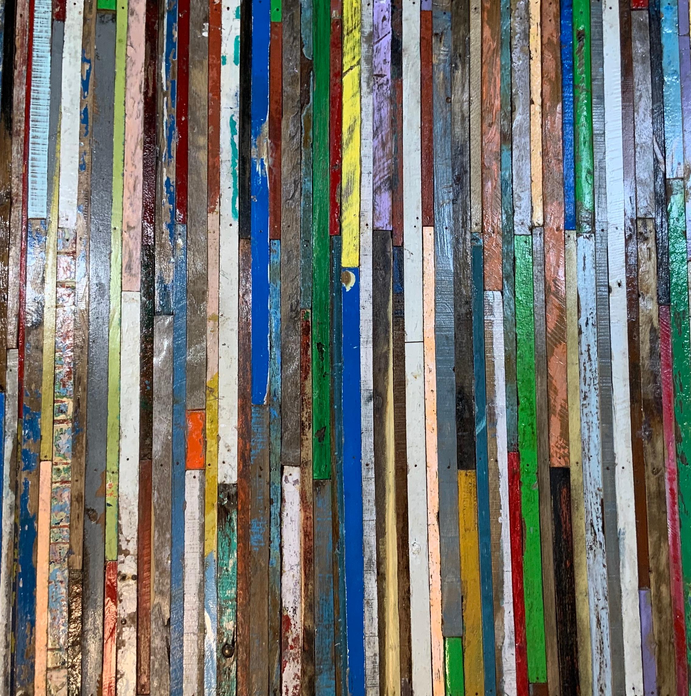 Abstract Reclaimed Wood Wall Sculpture 5