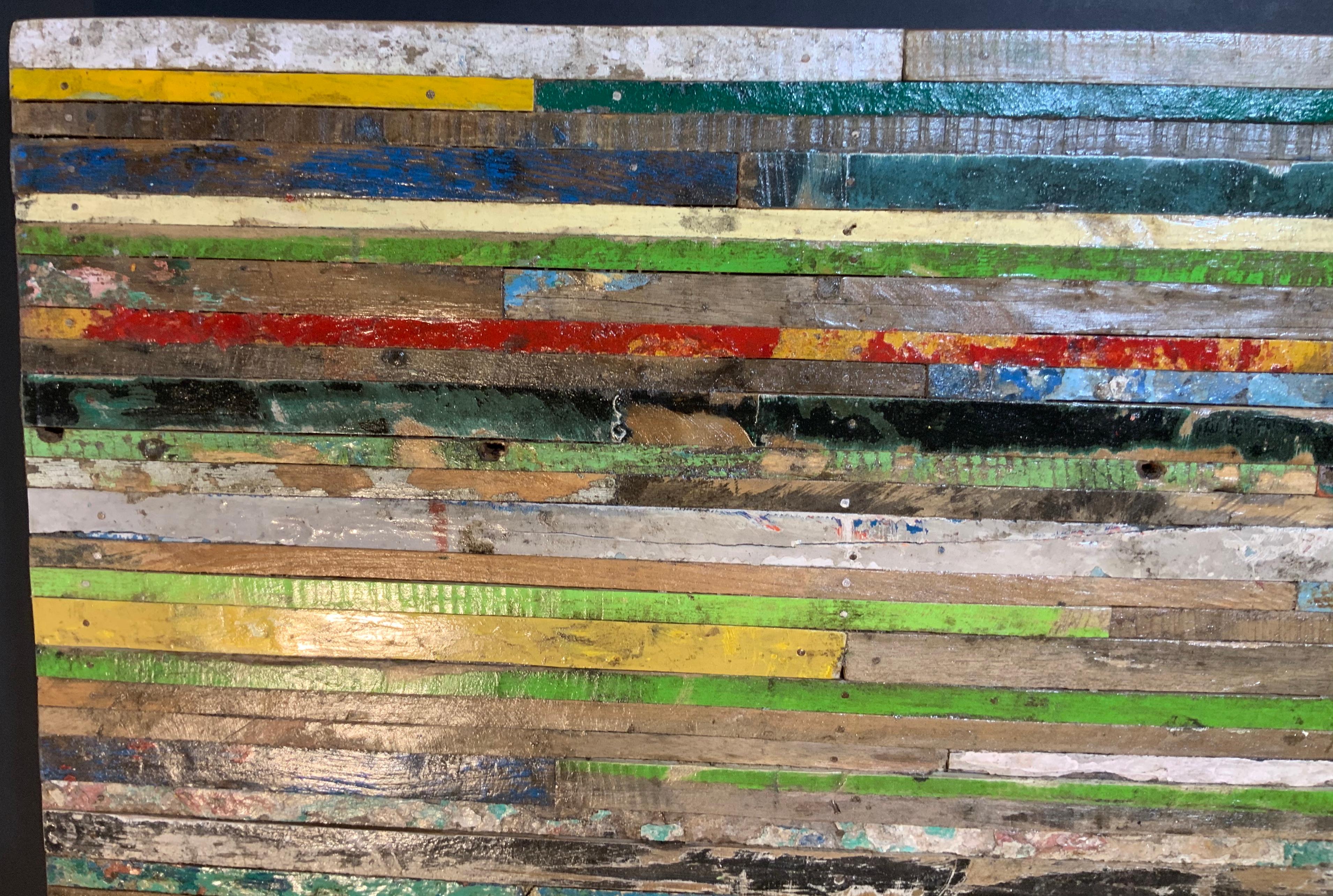 Abstract Reclaimed Wood Wall Sculpture 5