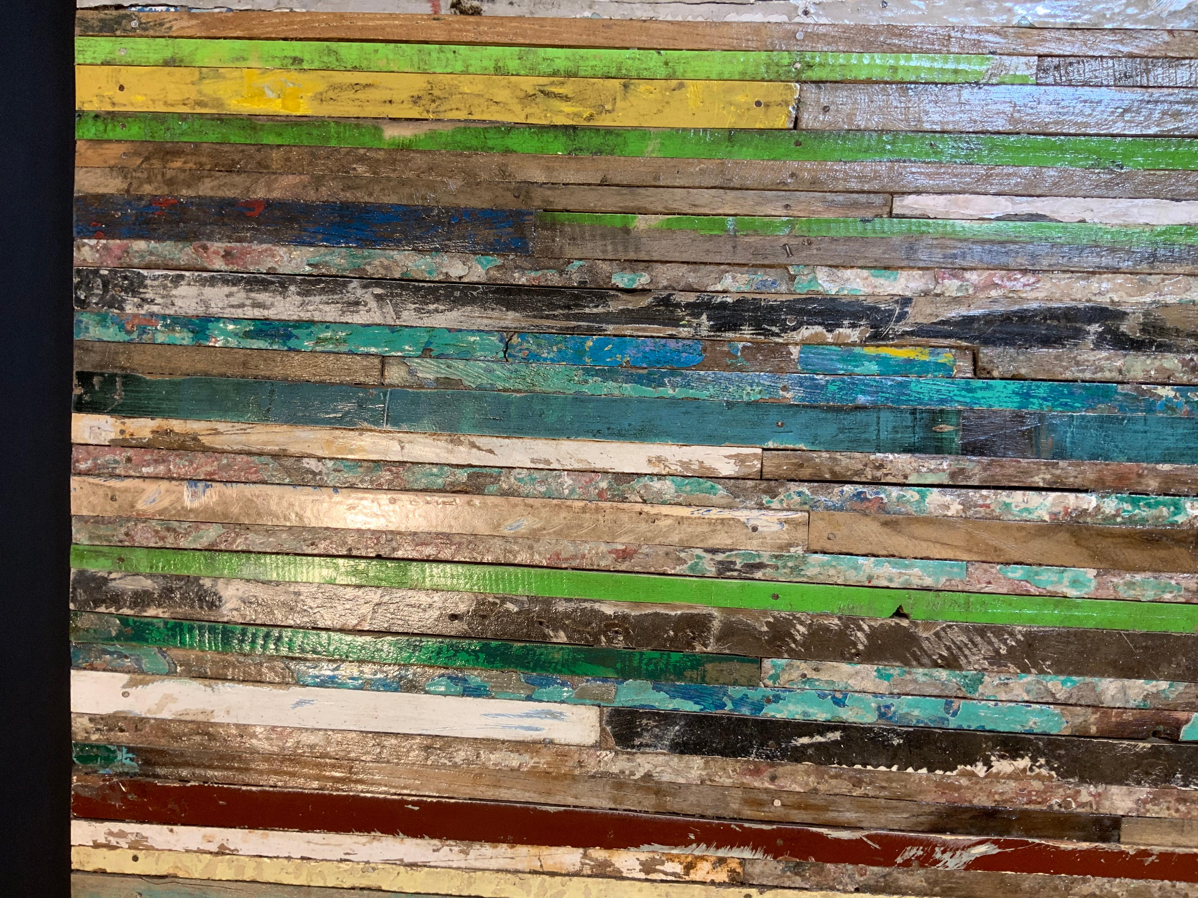 Abstract Reclaimed Wood Wall Sculpture 6