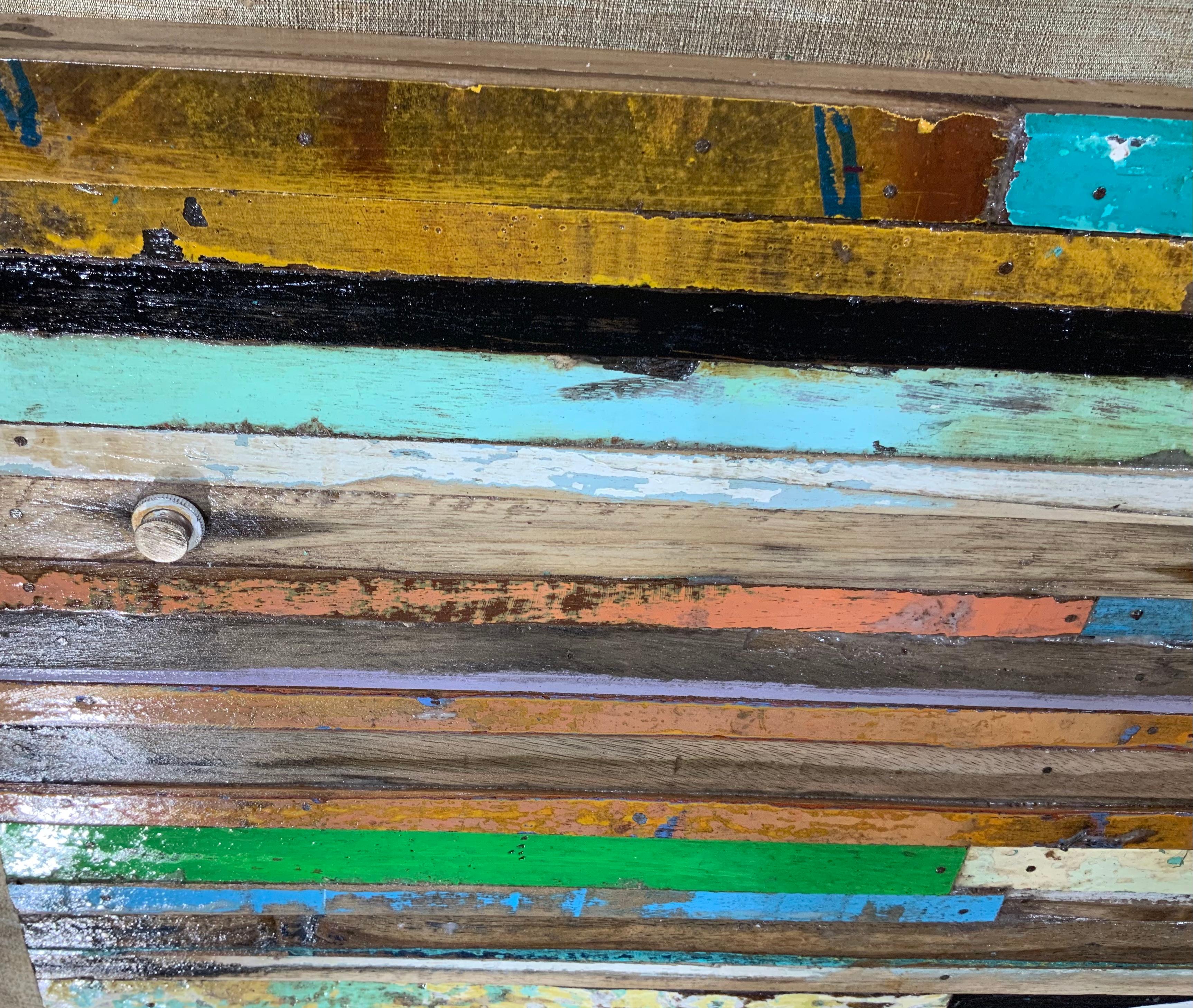 Abstract Reclaimed Wood Wall Sculpture For Sale 4