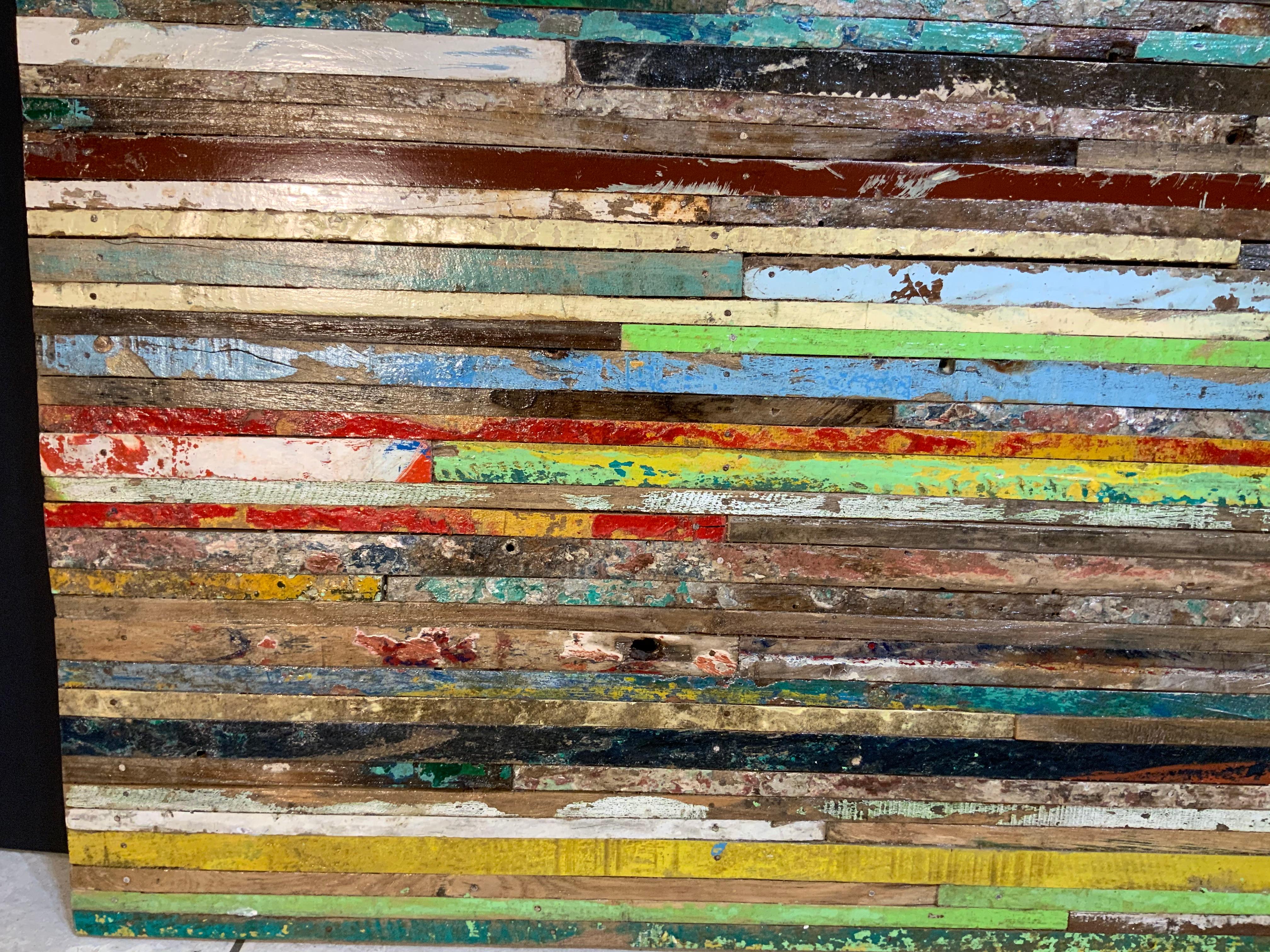 Abstract Reclaimed Wood Wall Sculpture 7