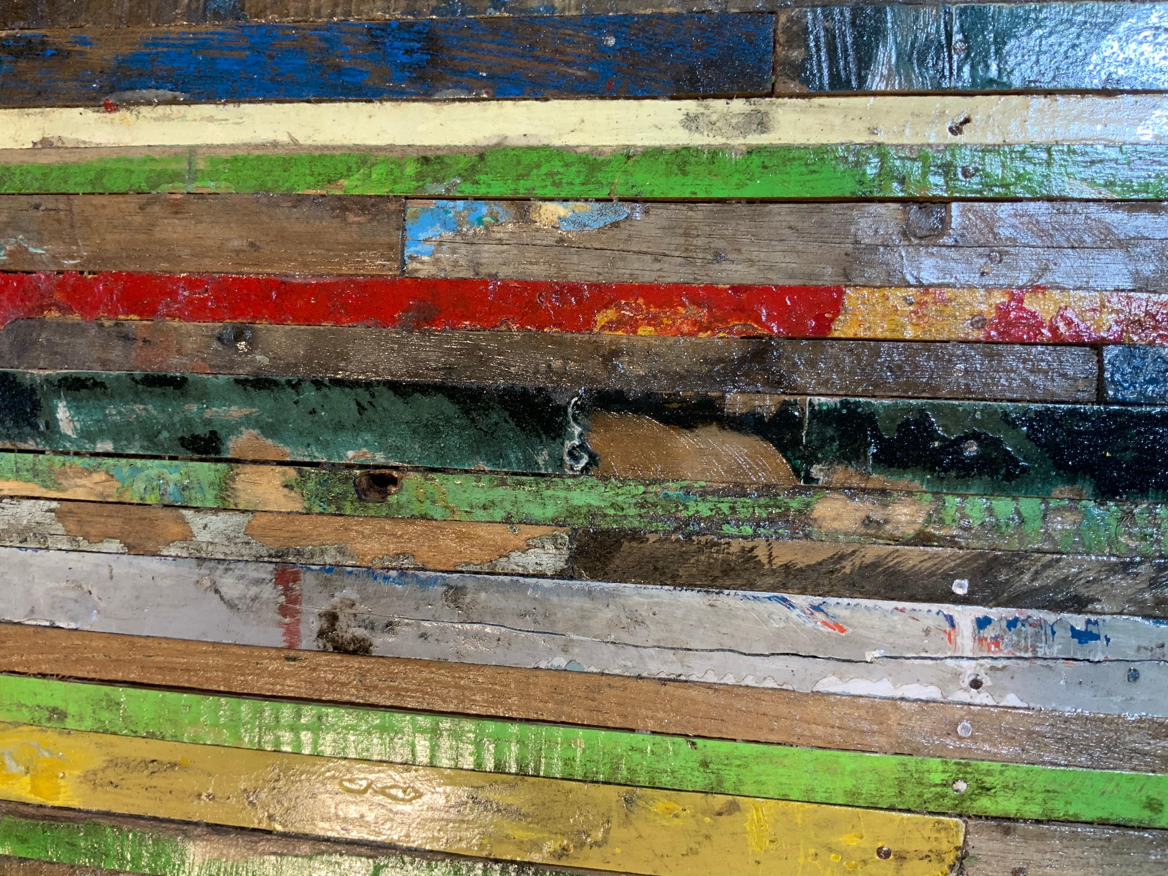 Abstract Reclaimed Wood Wall Sculpture 9