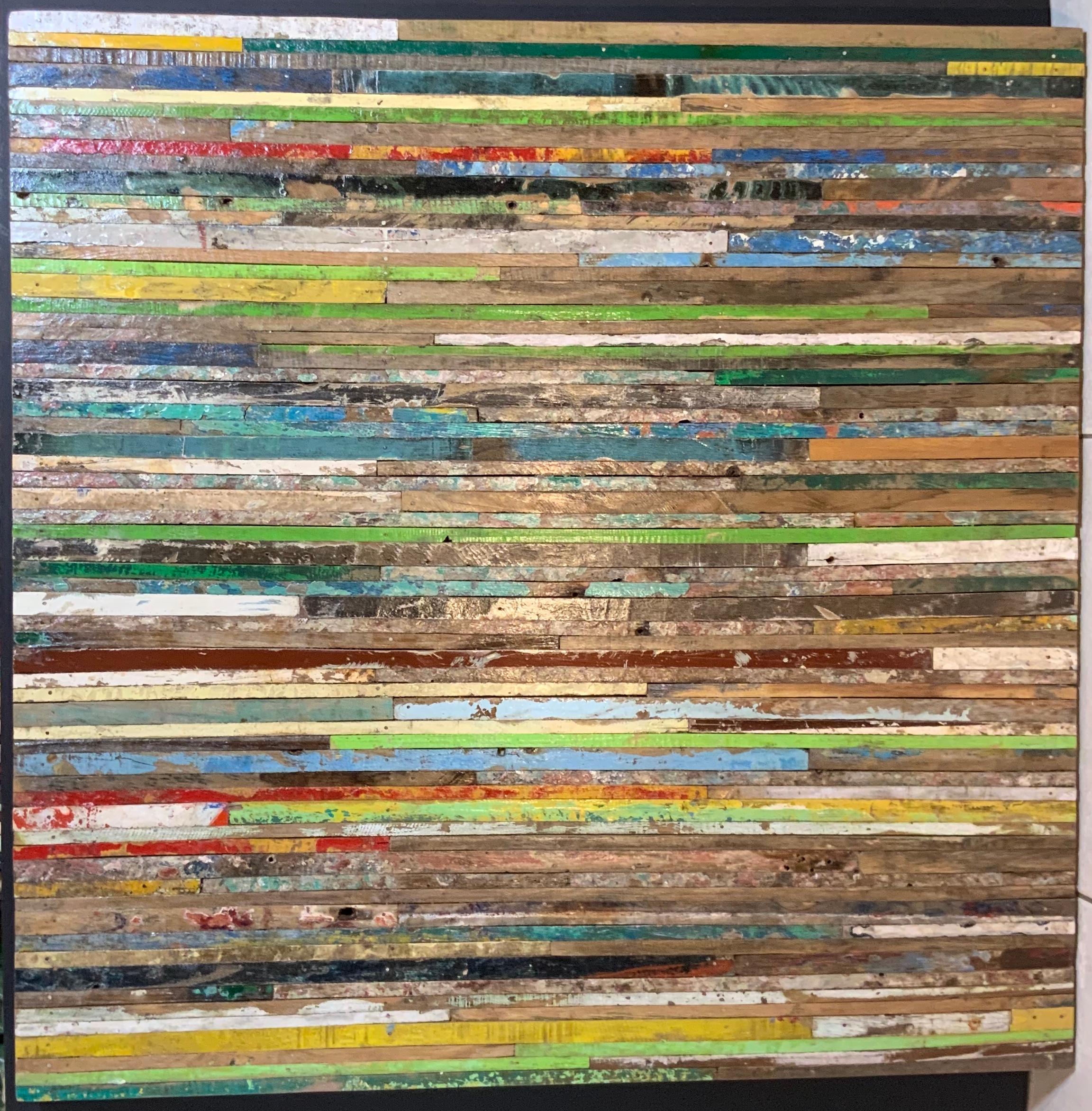 Abstract Reclaimed Wood Wall Sculpture 12