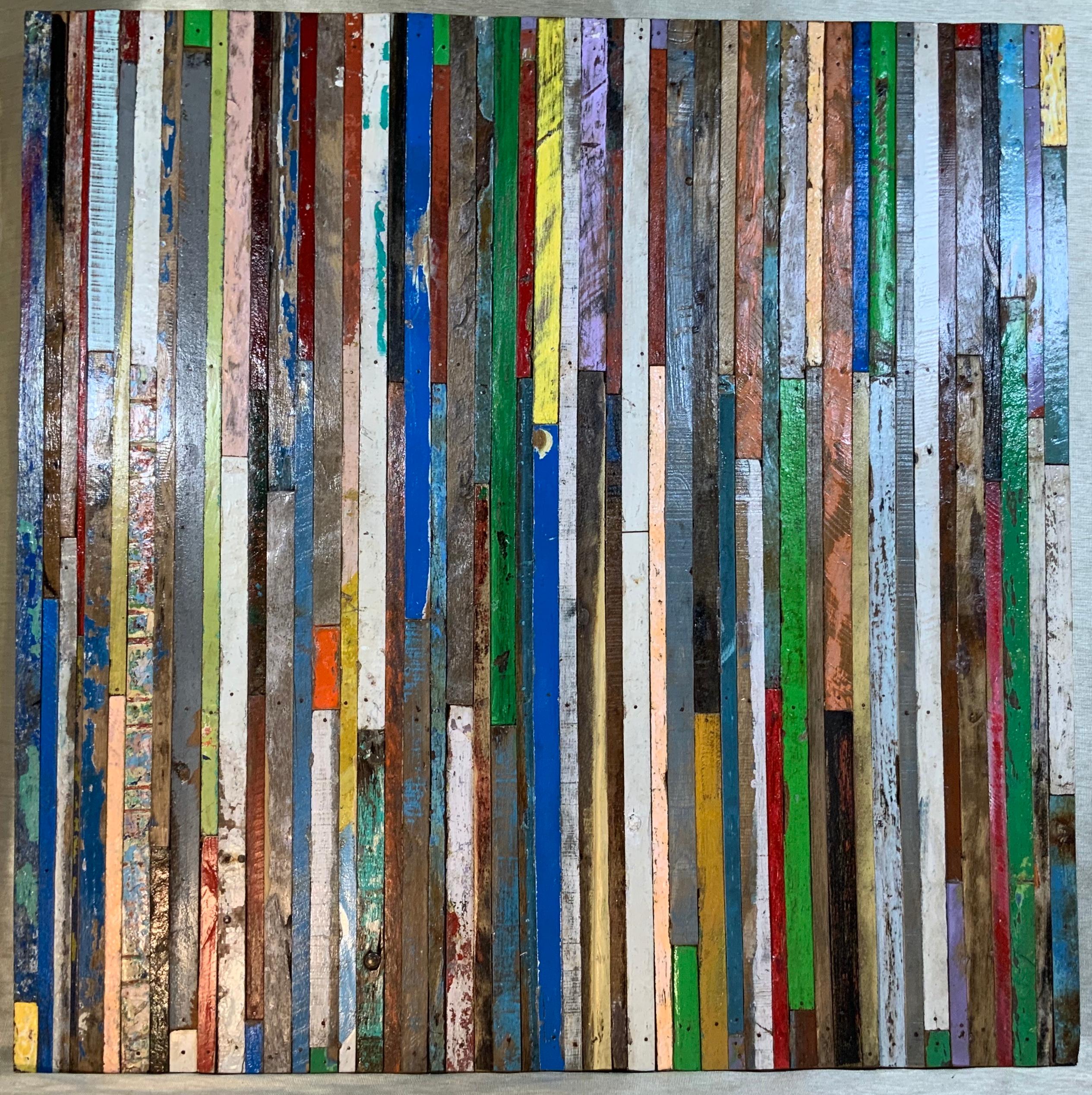 Abstract Reclaimed Wood Wall Sculpture 3