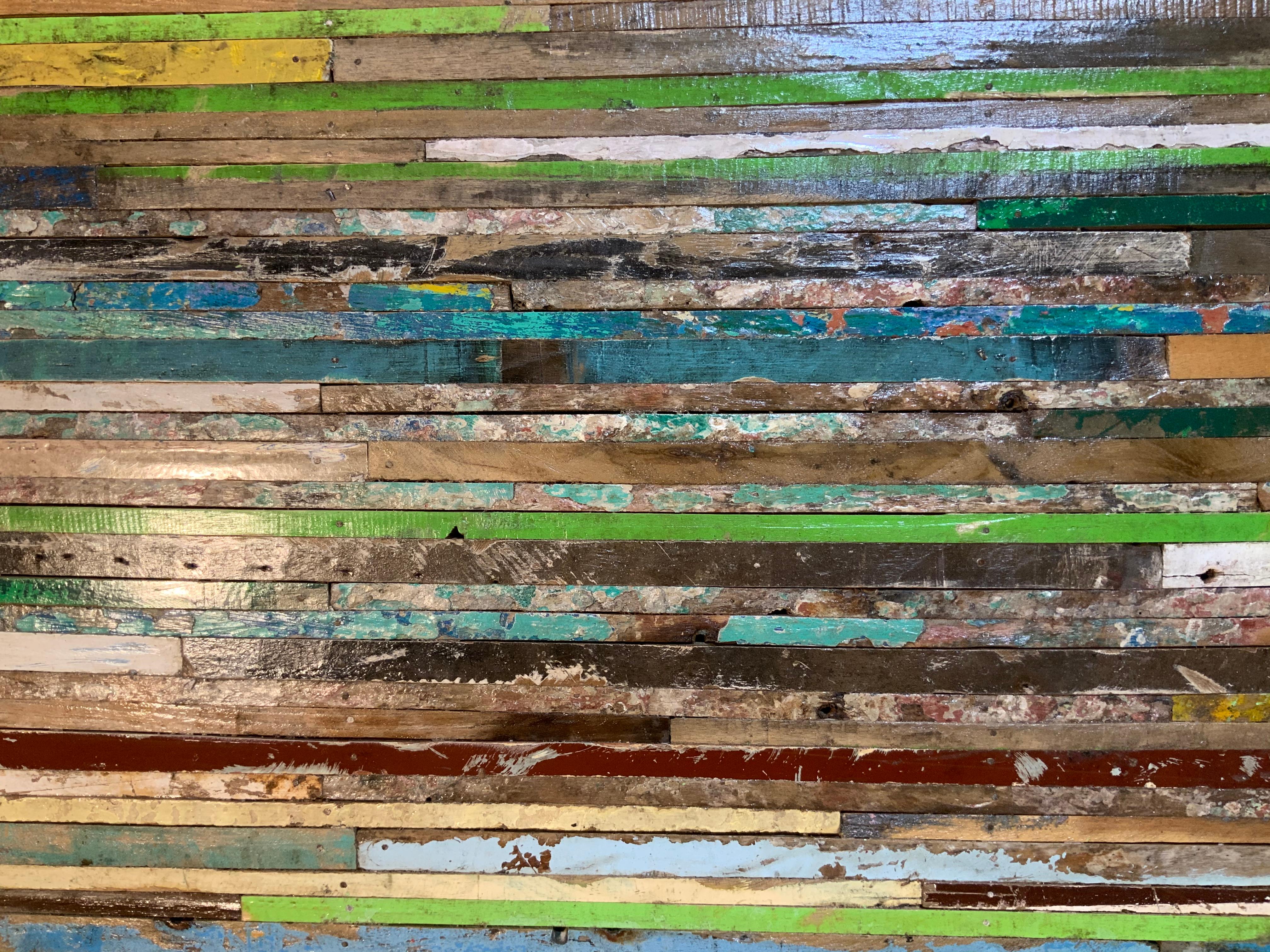 Abstract Reclaimed Wood Wall Sculpture 3