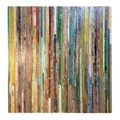 Abstract Reclaimed Wood Wall Sculpture