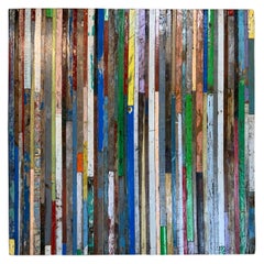 Abstract Reclaimed Wood Wall Sculpture