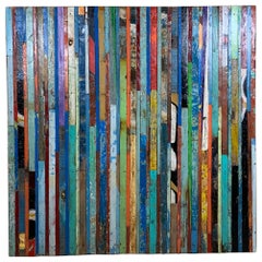 Abstract Reclaimed Wood Wall Sculpture