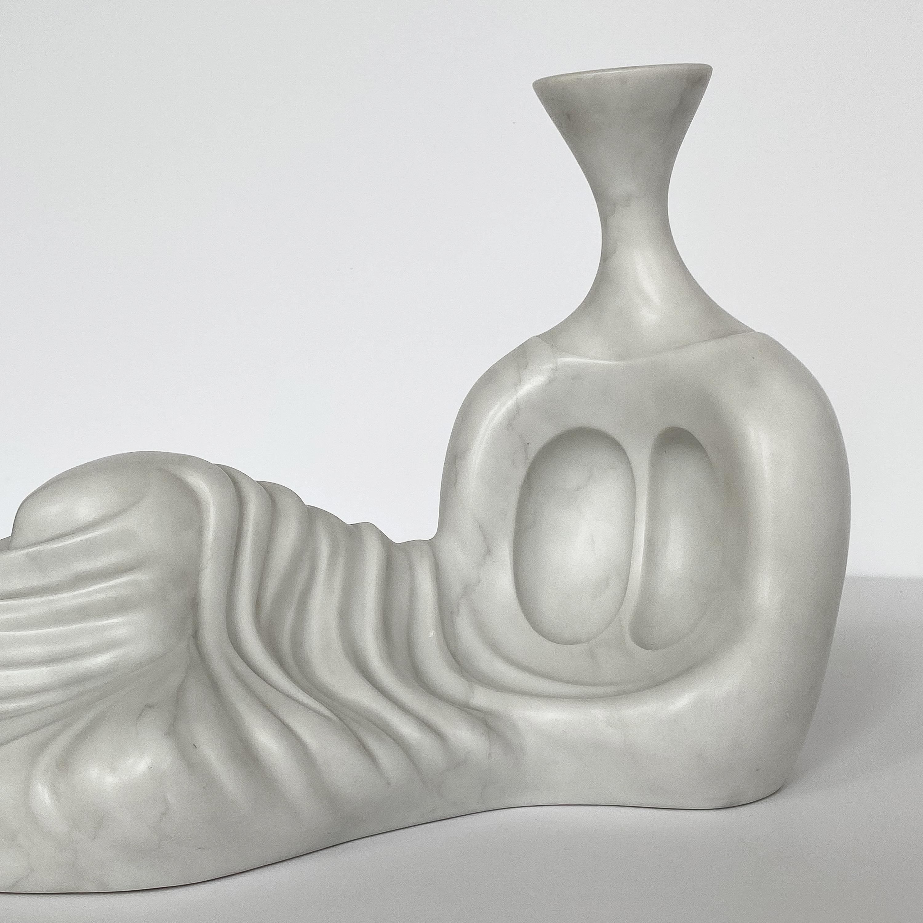 Abstract Reclining Female Marble Sculpture by Nita K Sunderland 4