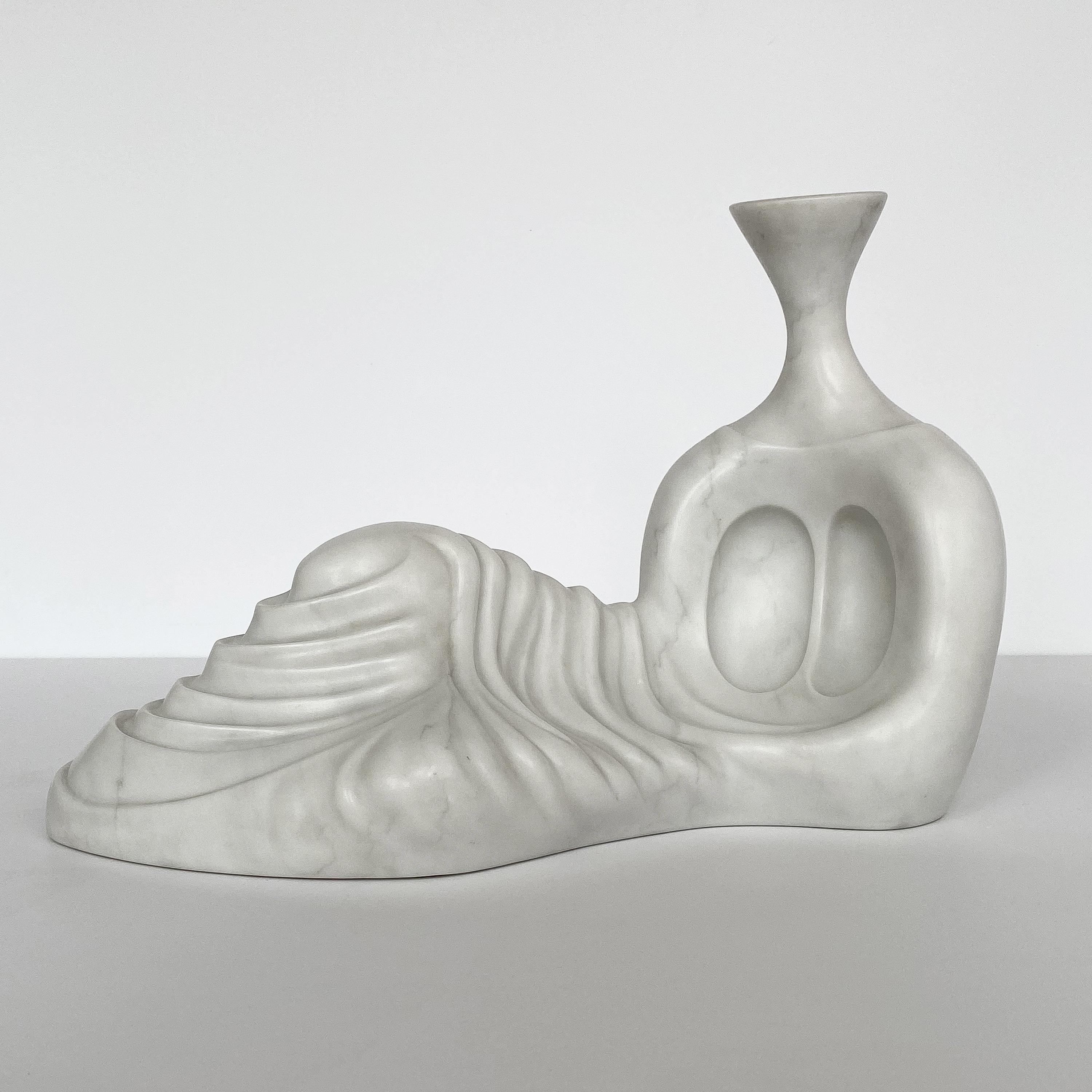 Mid-20th Century Abstract Reclining Female Marble Sculpture by Nita K Sunderland