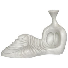 Abstract Reclining Female Marble Sculpture by Nita K Sunderland