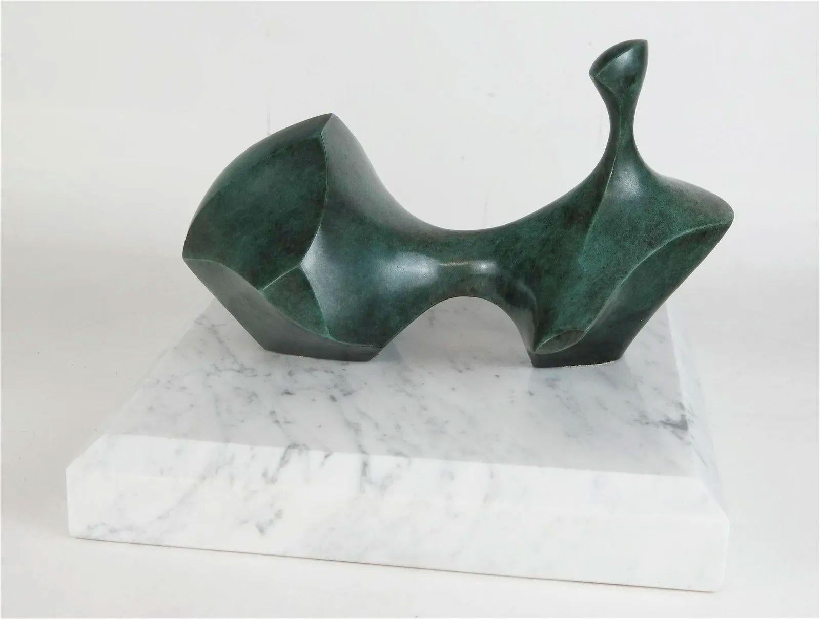 Abstract Reclining Nude Bronze Sculpture by Dick Shanley, 1 of 7 5