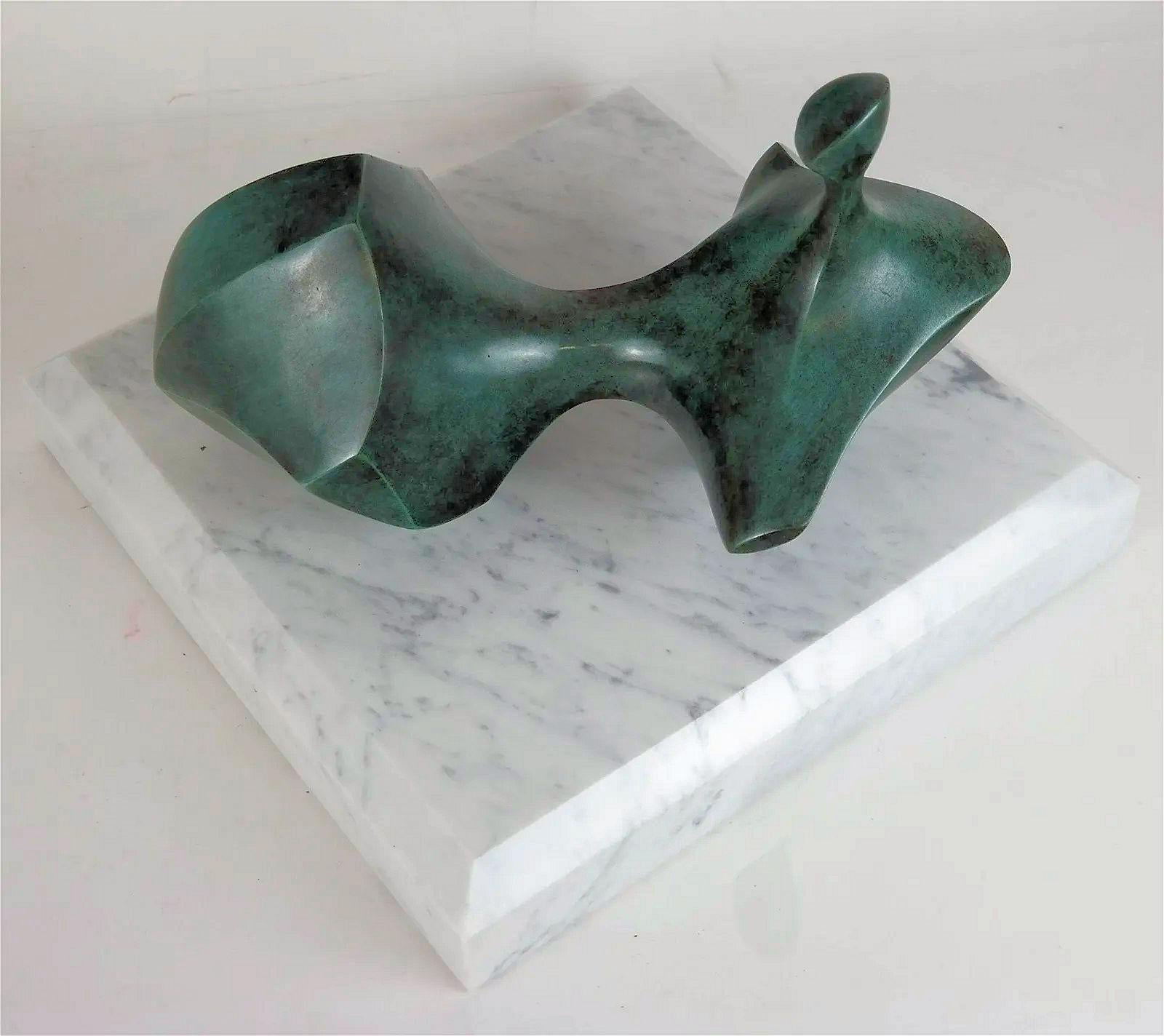 Abstract Reclining Nude Bronze Sculpture by Dick Shanley, 1 of 7 1