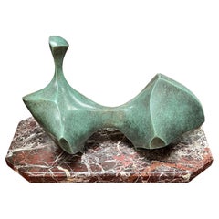 Abstract Reclining Nude Bronze Sculpture by Dick Shanley, 1 of 7