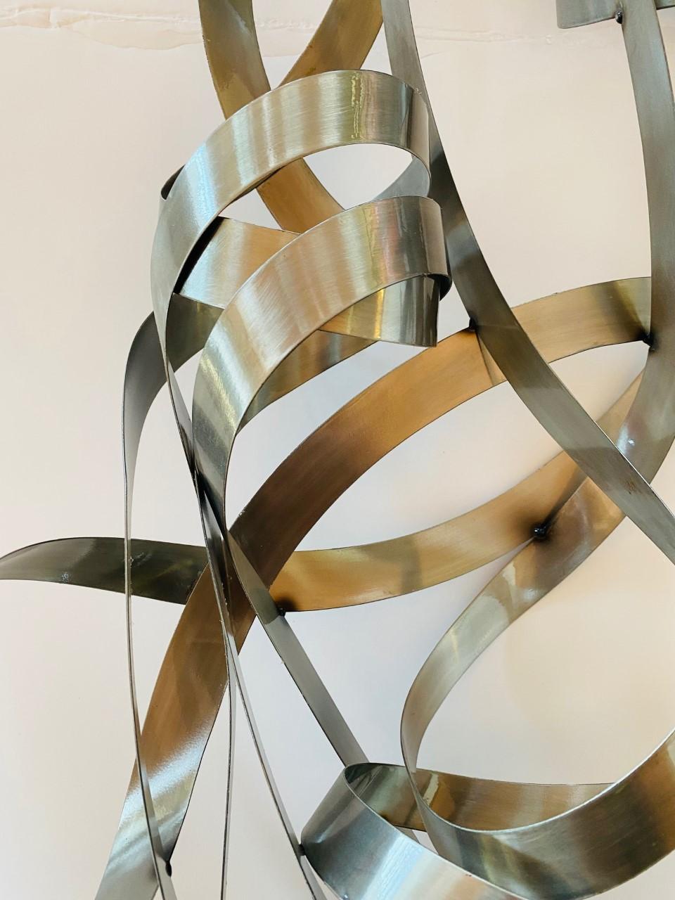 Modern Abstract Ribbon Sculpture by Curtis Jere