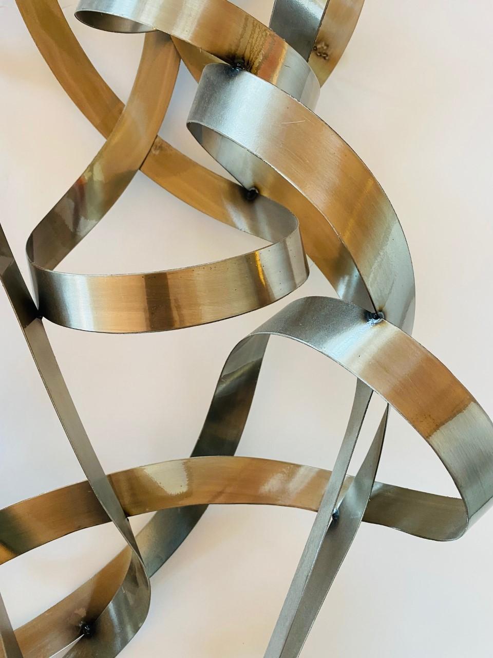 American Abstract Ribbon Sculpture by Curtis Jere
