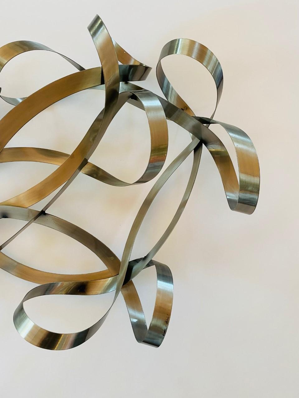Abstract Ribbon Sculpture by Curtis Jere In Good Condition In San Diego, CA