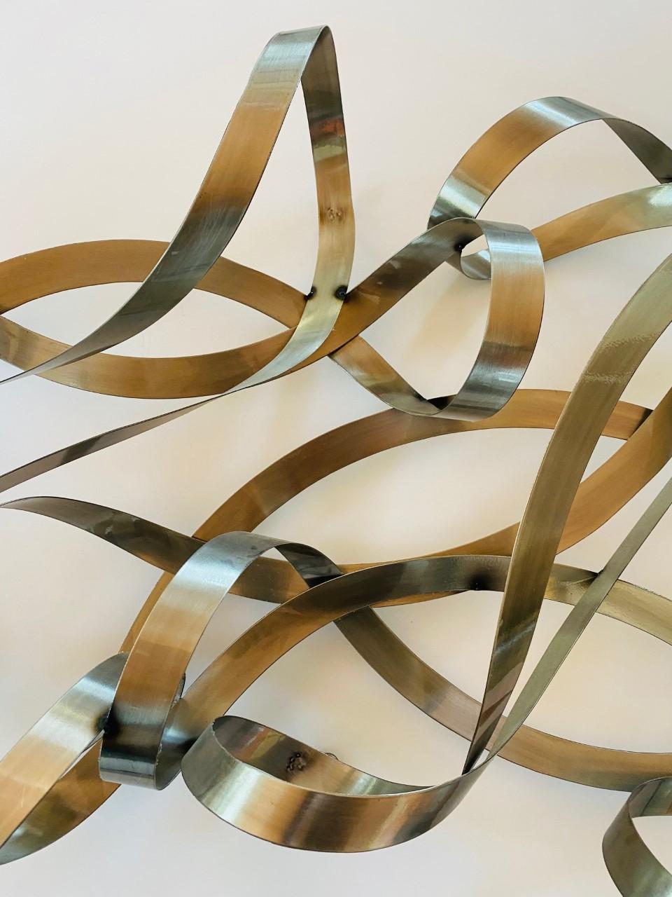 Contemporary Abstract Ribbon Sculpture by Curtis Jere