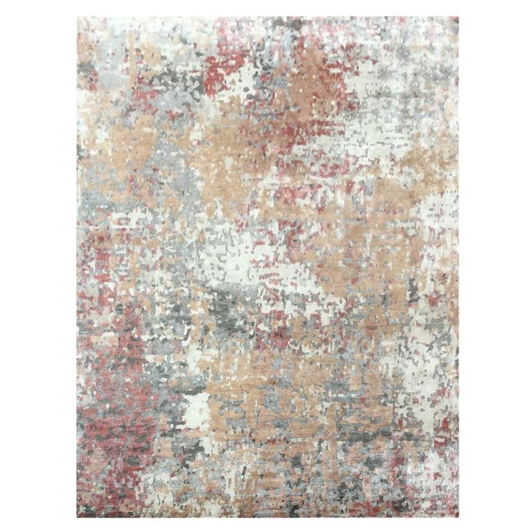 Abstract Dawn Rug Abstract Rug Handmade in Silk and Wool. 3,60 x 2,55 m. For Sale at 1stDibs