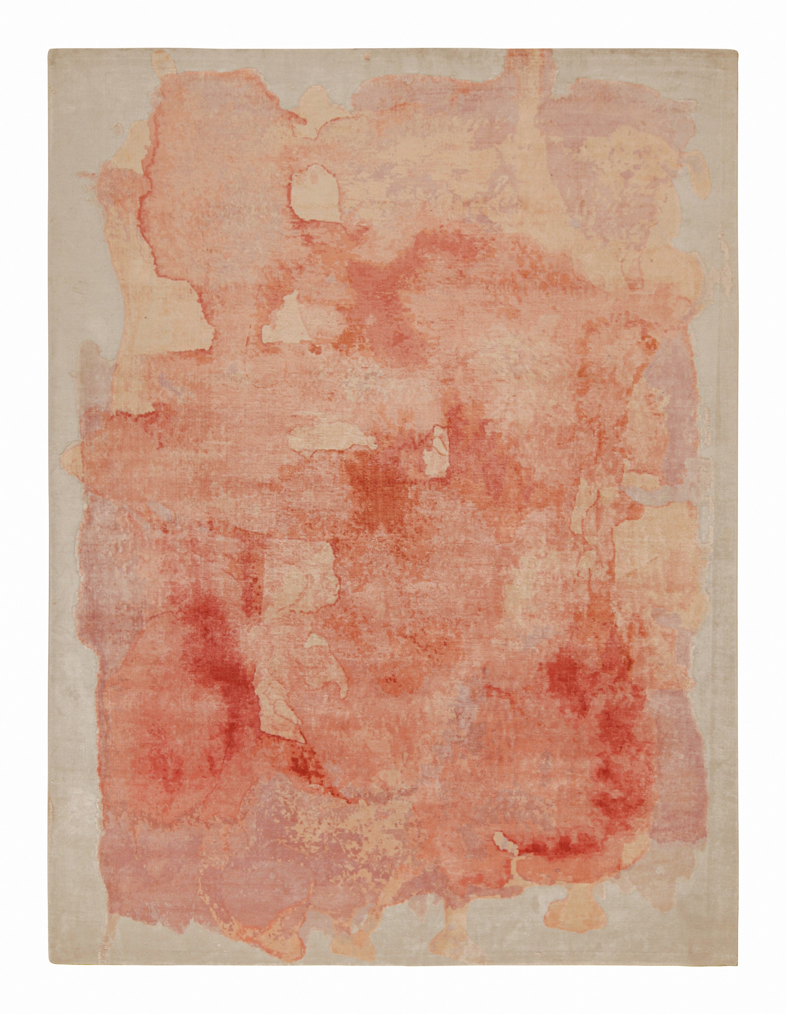 Abstract Rug in Peach Watercolor Pattern Rug & Kilim’s  For Sale