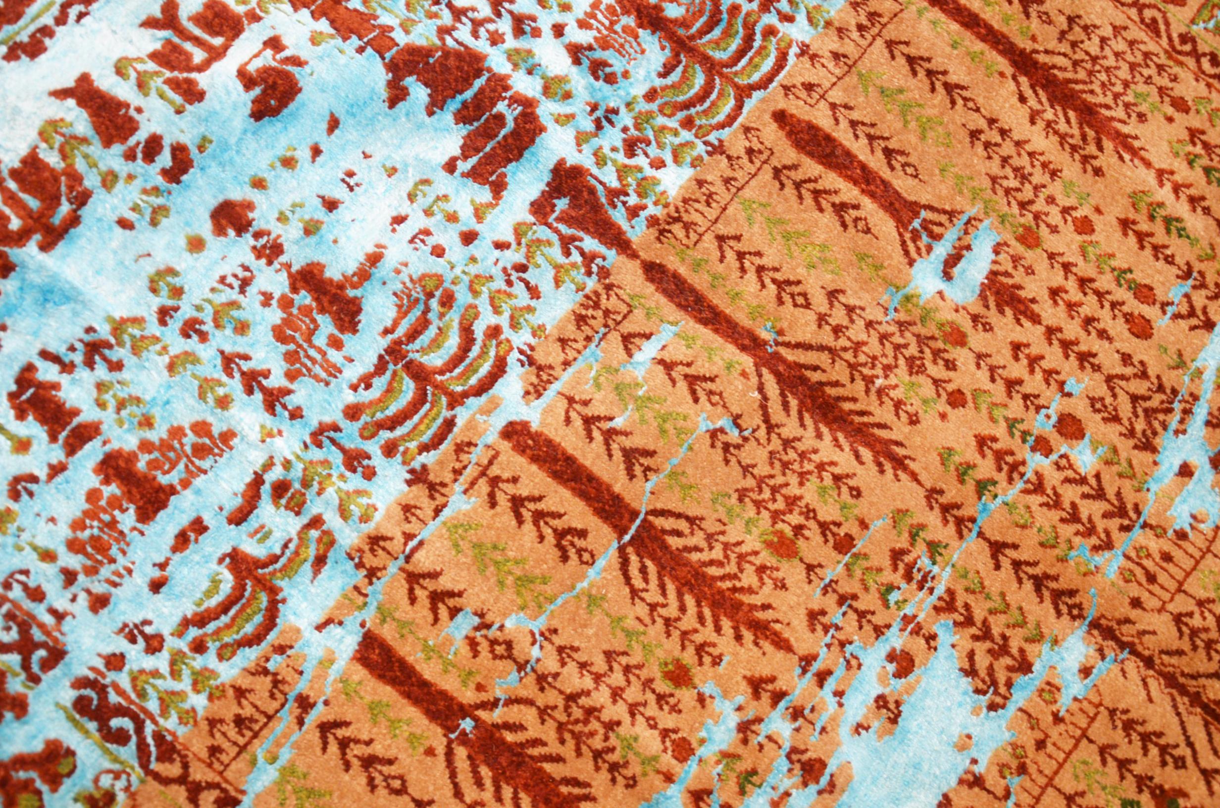 Tapis abstrait. Bidjar persan. Design/One en laine et soie. 2,55 x 1,55 m. Neuf - En vente à MADRID, ES