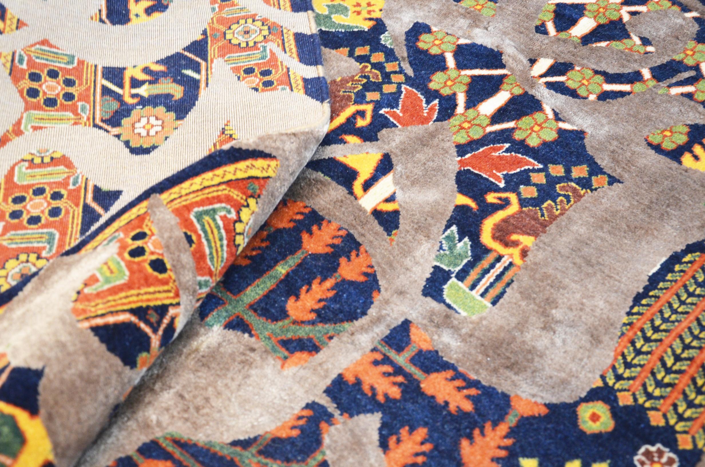 Abstrakter Teppich. Persischer Bidjar. Wolle und Seide Design. 2,65 x 1,70 m. (21. Jahrhundert und zeitgenössisch) im Angebot