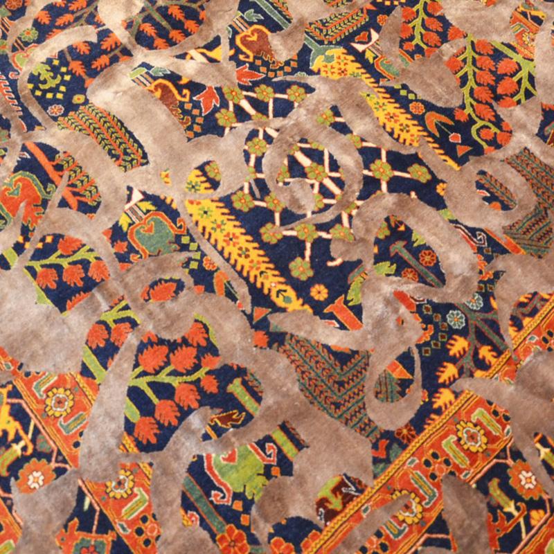 Abstract Rug. Persian Bidjar. Wool and Silk Design. 2.65 x 1.70 m. For Sale 3