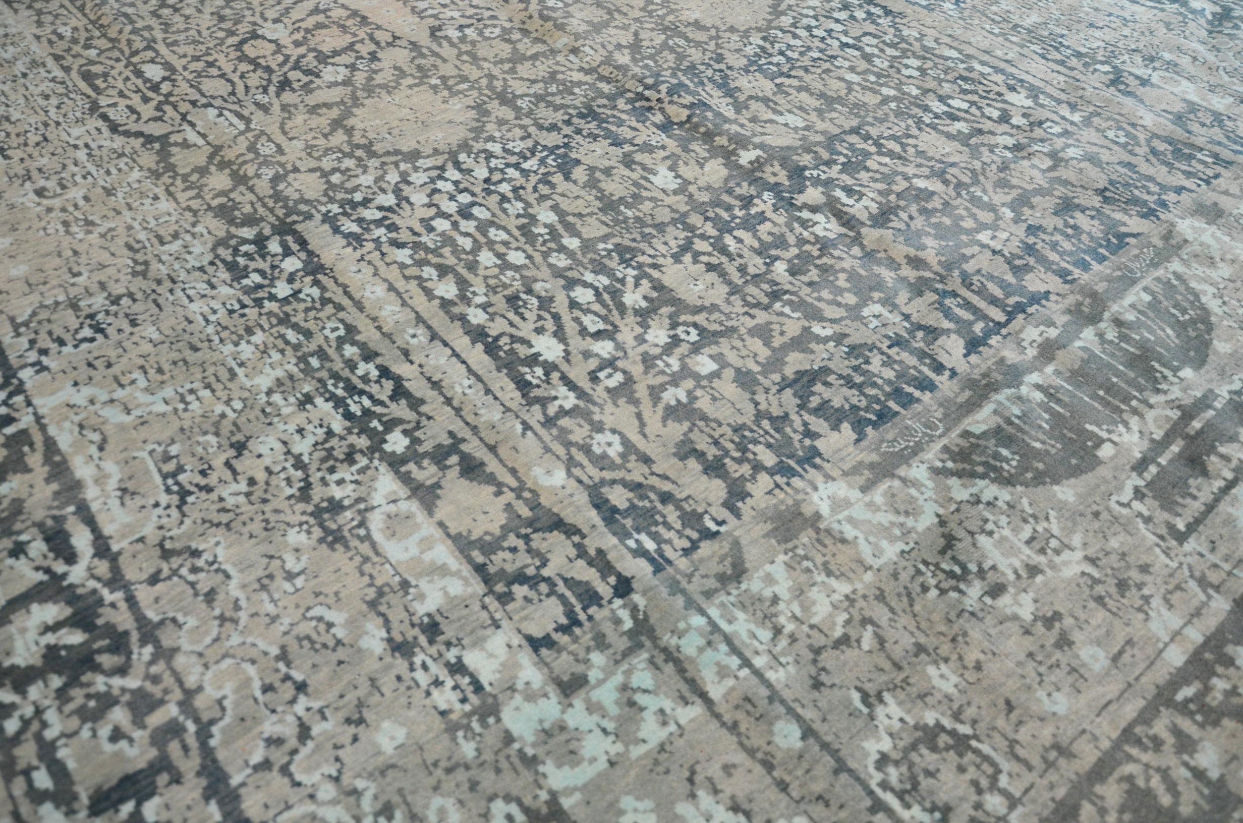 Abstrakter Teppich. Persischer Bidjar. Wolle und Seide Design. 2,90 x 1,80 m. im Zustand „Neu“ im Angebot in MADRID, ES