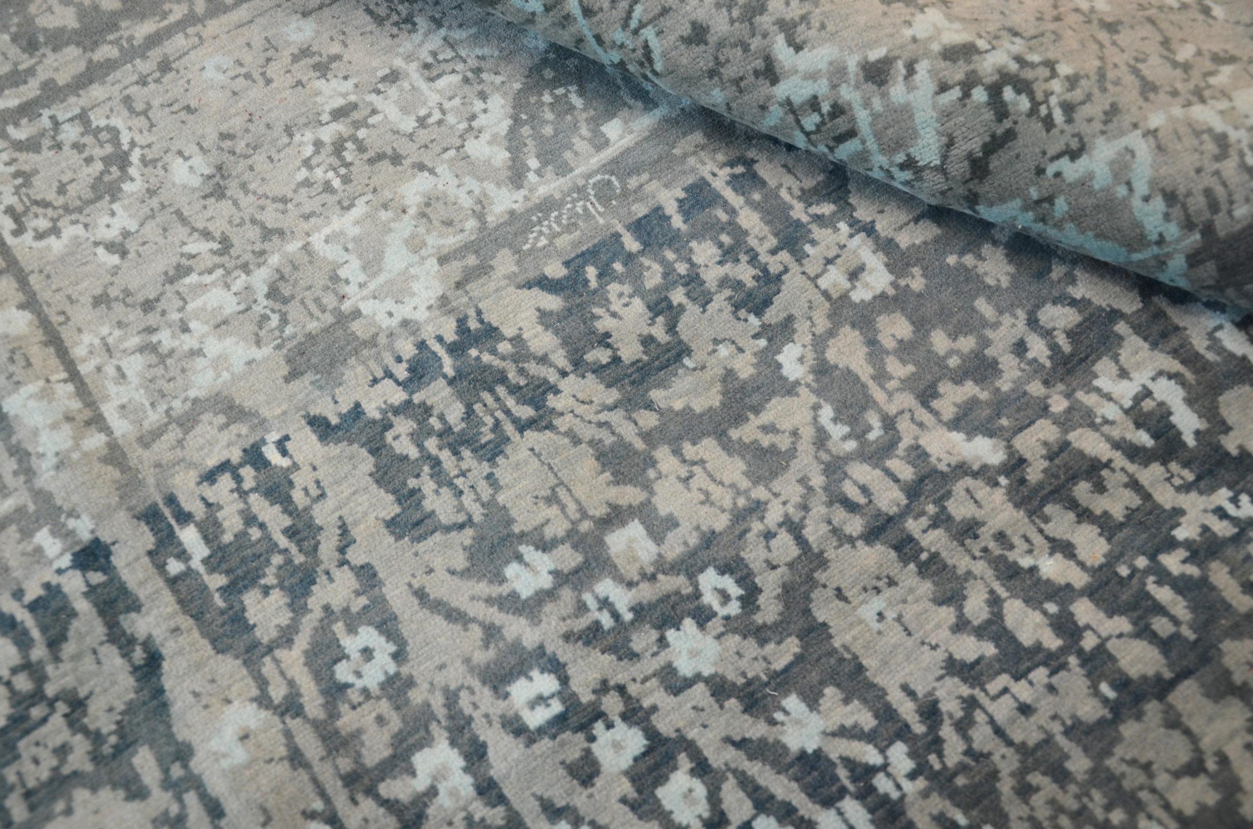 Abstrakter Teppich. Persischer Bidjar. Wolle und Seide Design. 2,90 x 1,80 m. im Angebot 1
