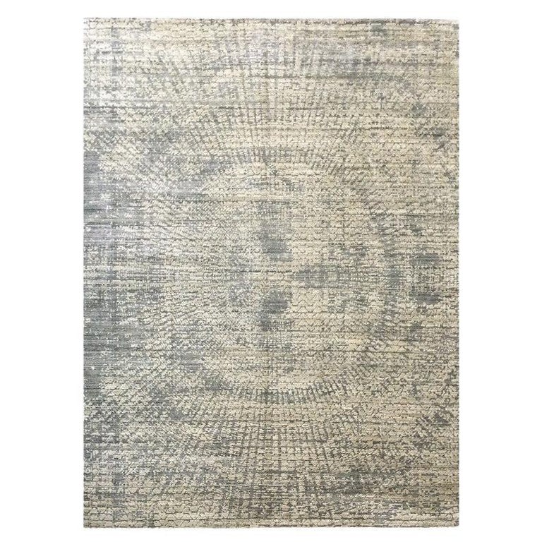 Abstract Rug, Silk and Wool Design For Sale at 1stDibs