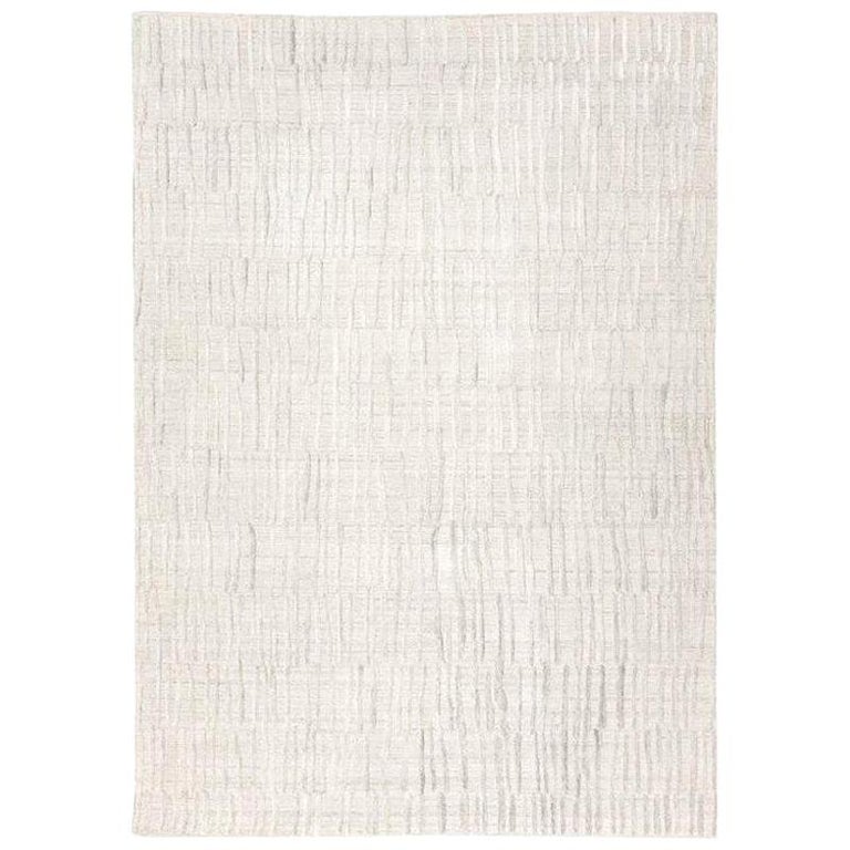 Abstract Rug, White and Gray Design at 1stDibs white abstract rug
