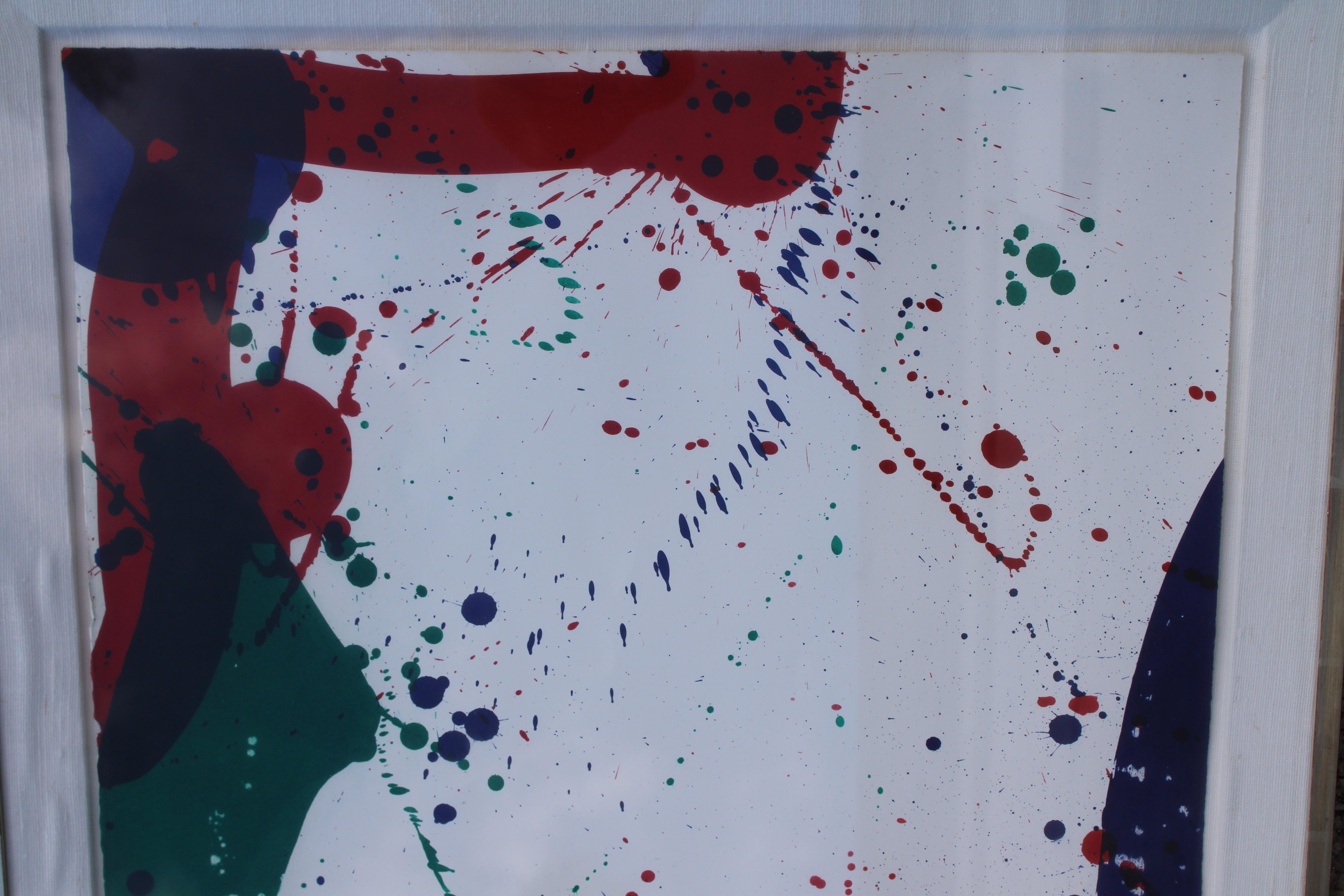 American Abstract Sam Francis Artist Proof Lithograph For Sale