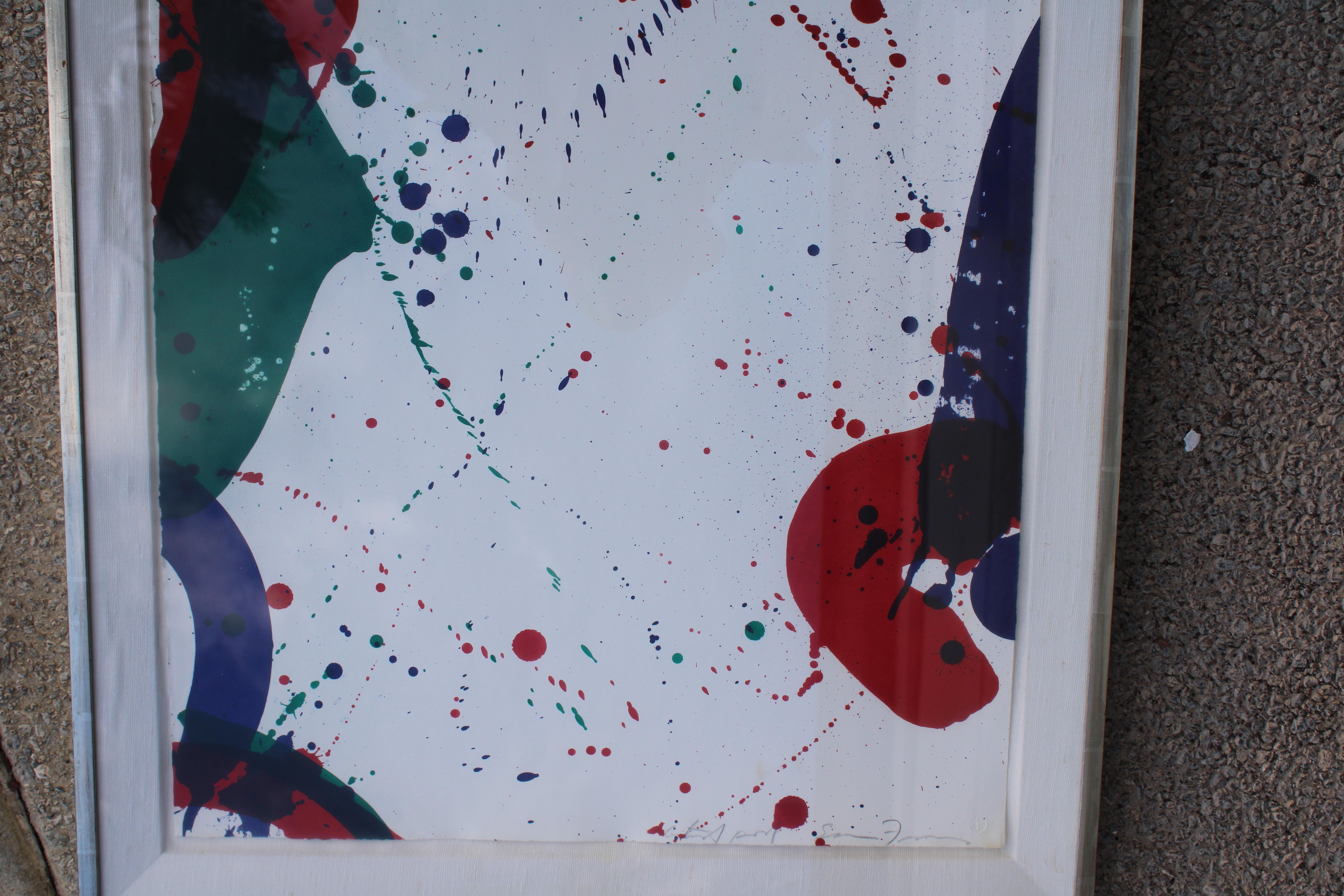 Abstract Sam Francis Artist Proof Lithograph In Good Condition For Sale In Palm Springs, CA
