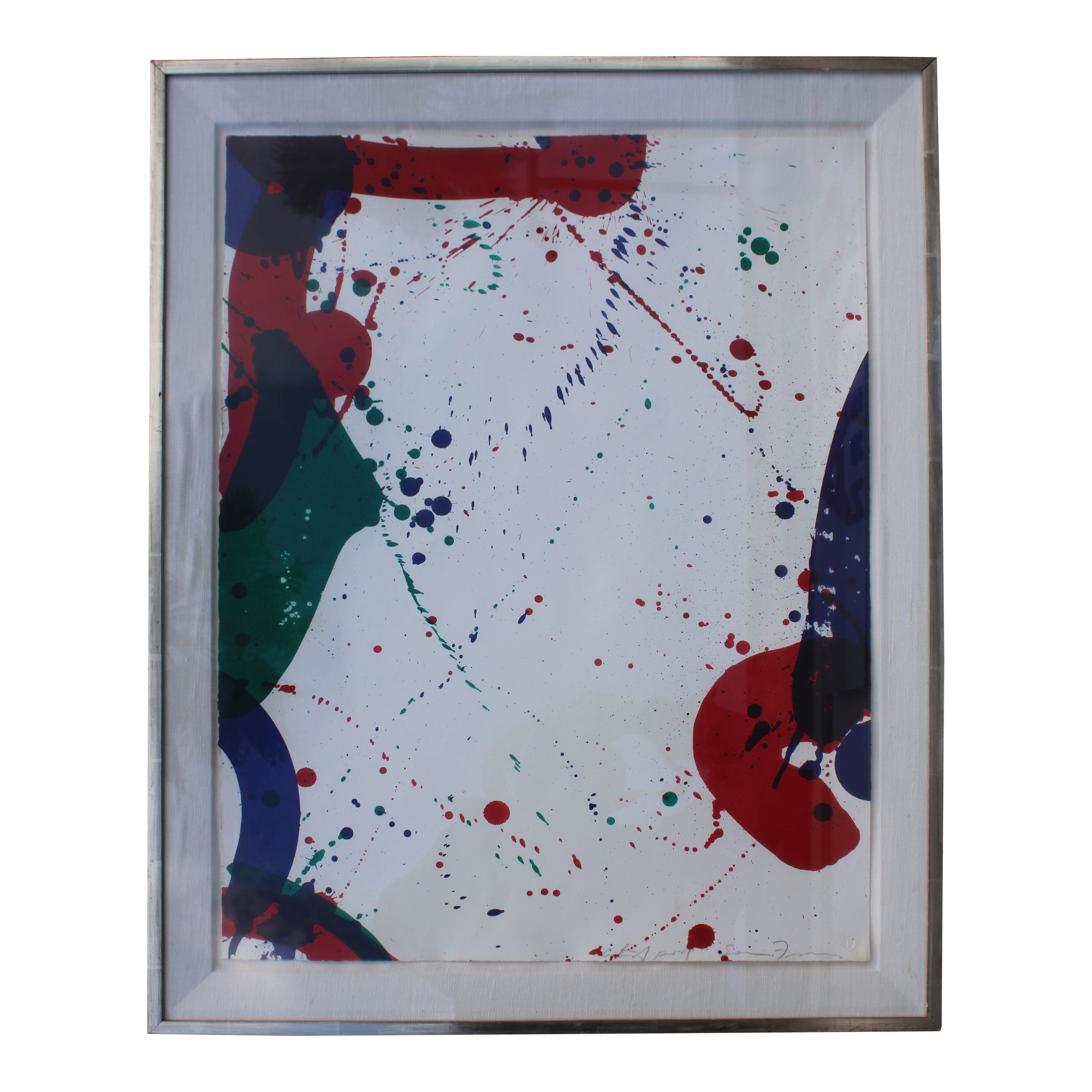 Lithographie abstraite de l'artiste Sam Francis à l'essai