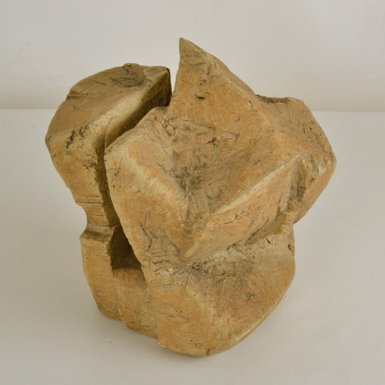 Abstract Sand Color Ceramic Sculpture by Bryan Blow For Sale at 1stDibs