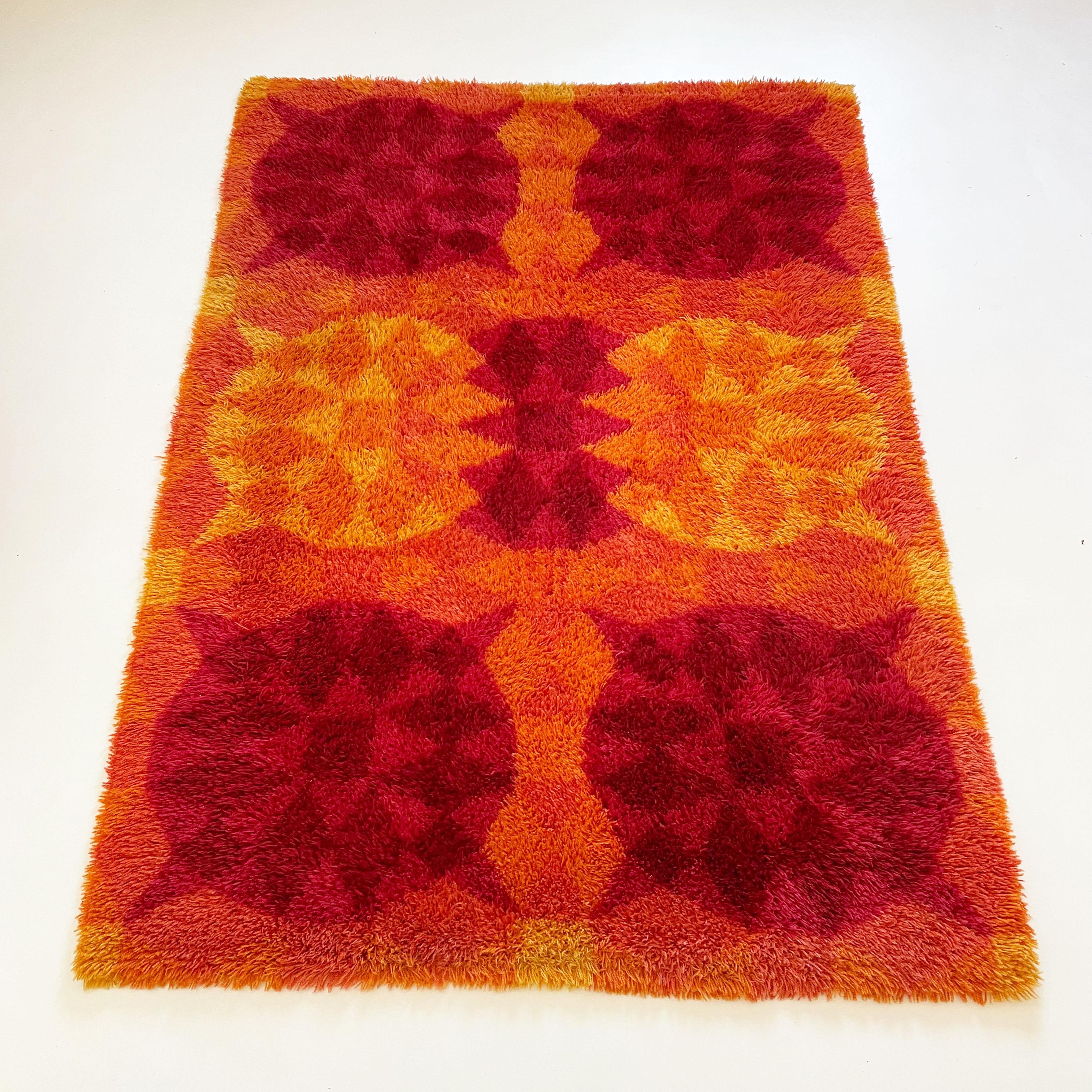 Article:

High pile Rya rug.


Decade:

1970s


Origin:

Scandinavia, Sweden


Material:

100% wool



This rug is a great example of 1970s pop art interior. Made in high quality Rya weaving technique in Sweden in the 1970s by